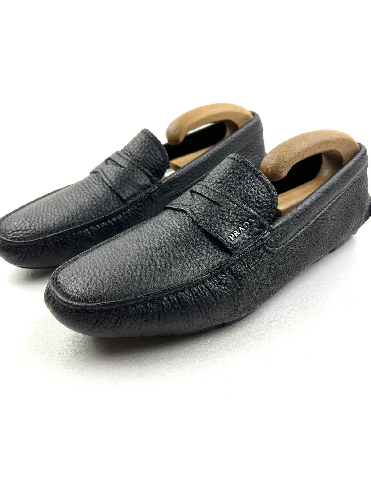 Prada PRADA Loafers Penny Leather Shoes SAFFIANO Black Men's Size US 8 / EU 41 - 1 Thumbnail