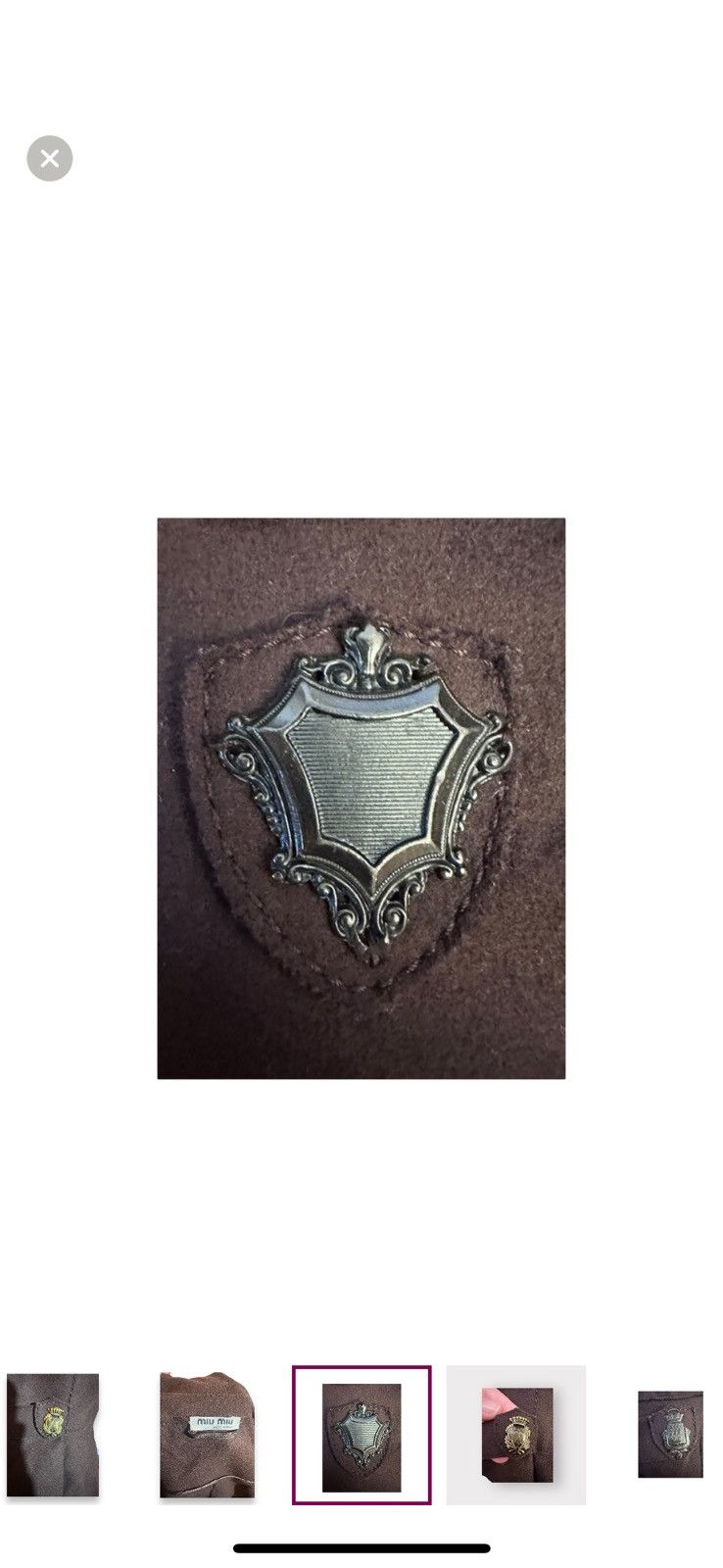 Miu Miu Vintage Women’s M Miu Miu Wool Military Metal Insignia Size M / US 6-8 / IT 42-44 - 10 Thumbnail