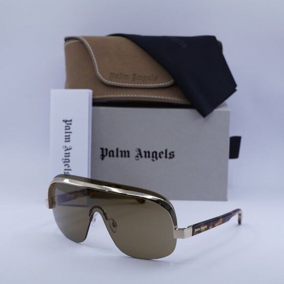 Palm Angels Palm Angels PERI10I KING 6064 Sunglasses Gold/Havana Shield Size ONE SIZE - 1 Thumbnail