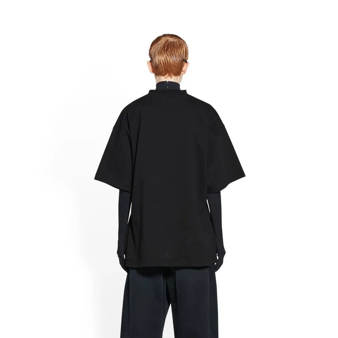 Balenciaga o1la1rc1a0625 BB Hourglass T- Shirt Medium Fit in Black Size XXS / US 00 / IT 34 - 4 Thumbnail