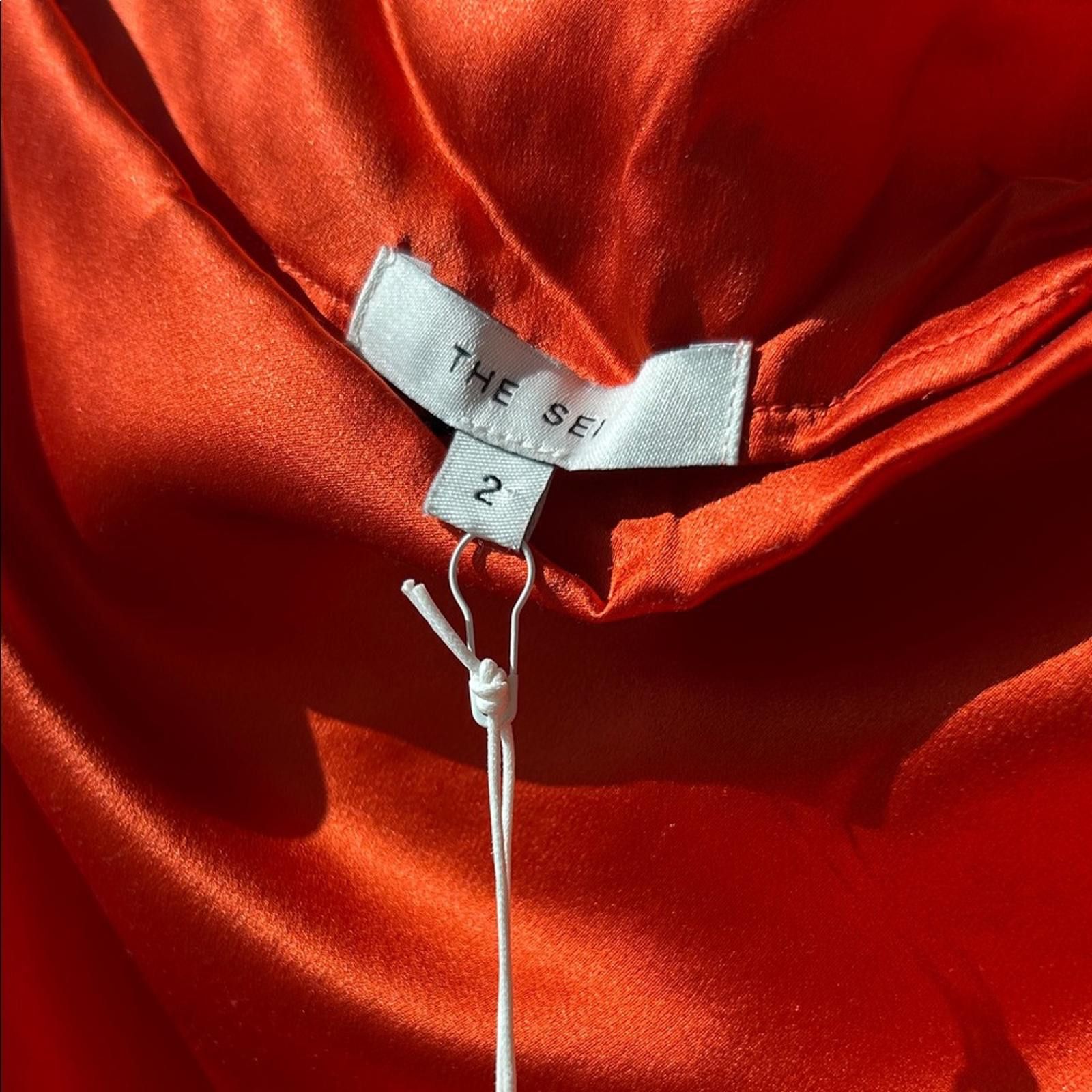 Designer The sei red/orange silk blouse Size XS / US 0-2 / IT 36-38 - 2 Thumbnail
