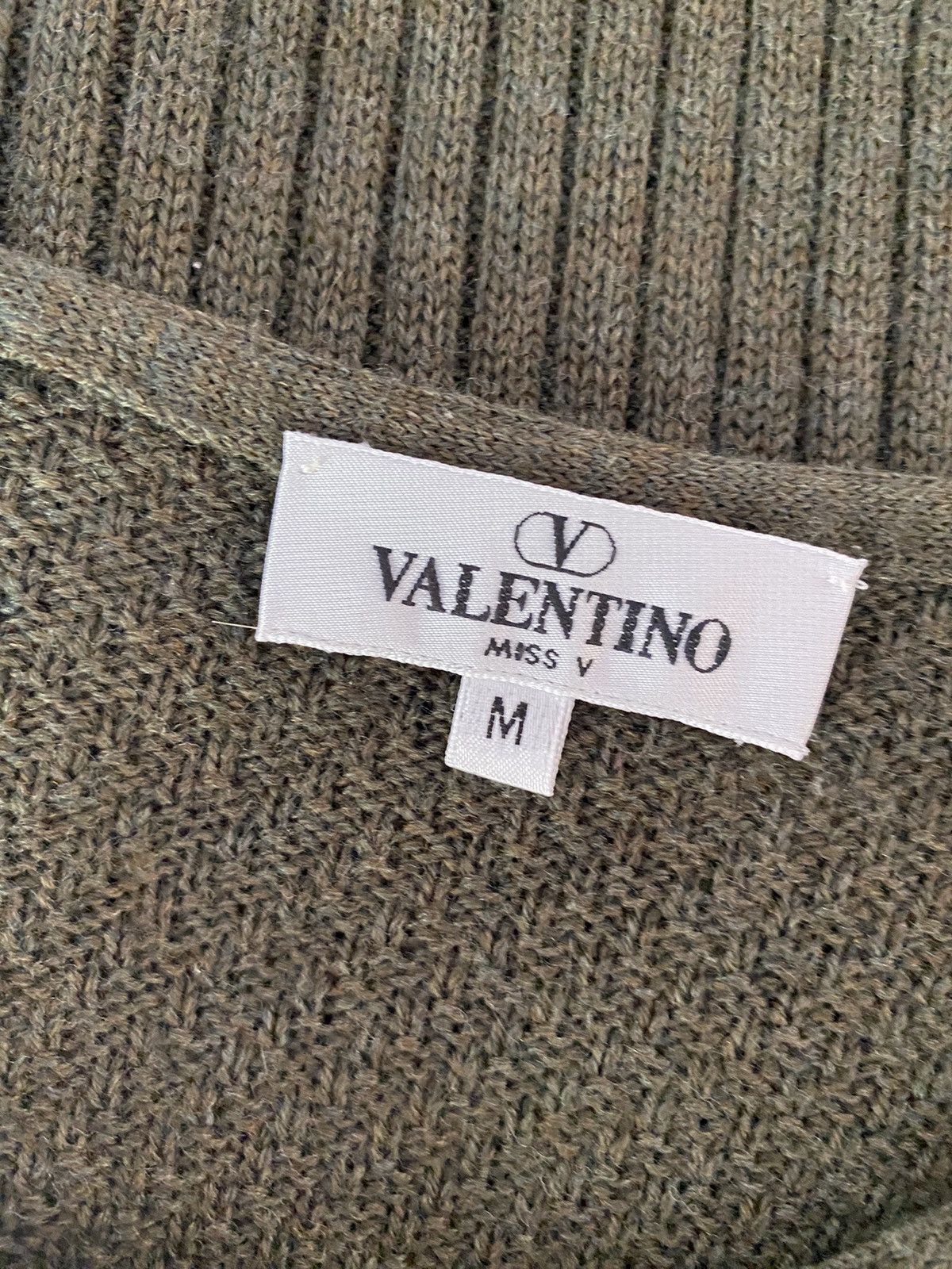 Valentino VALENTINO Olive Knit Cardigan Size ONE SIZE - 4 Thumbnail