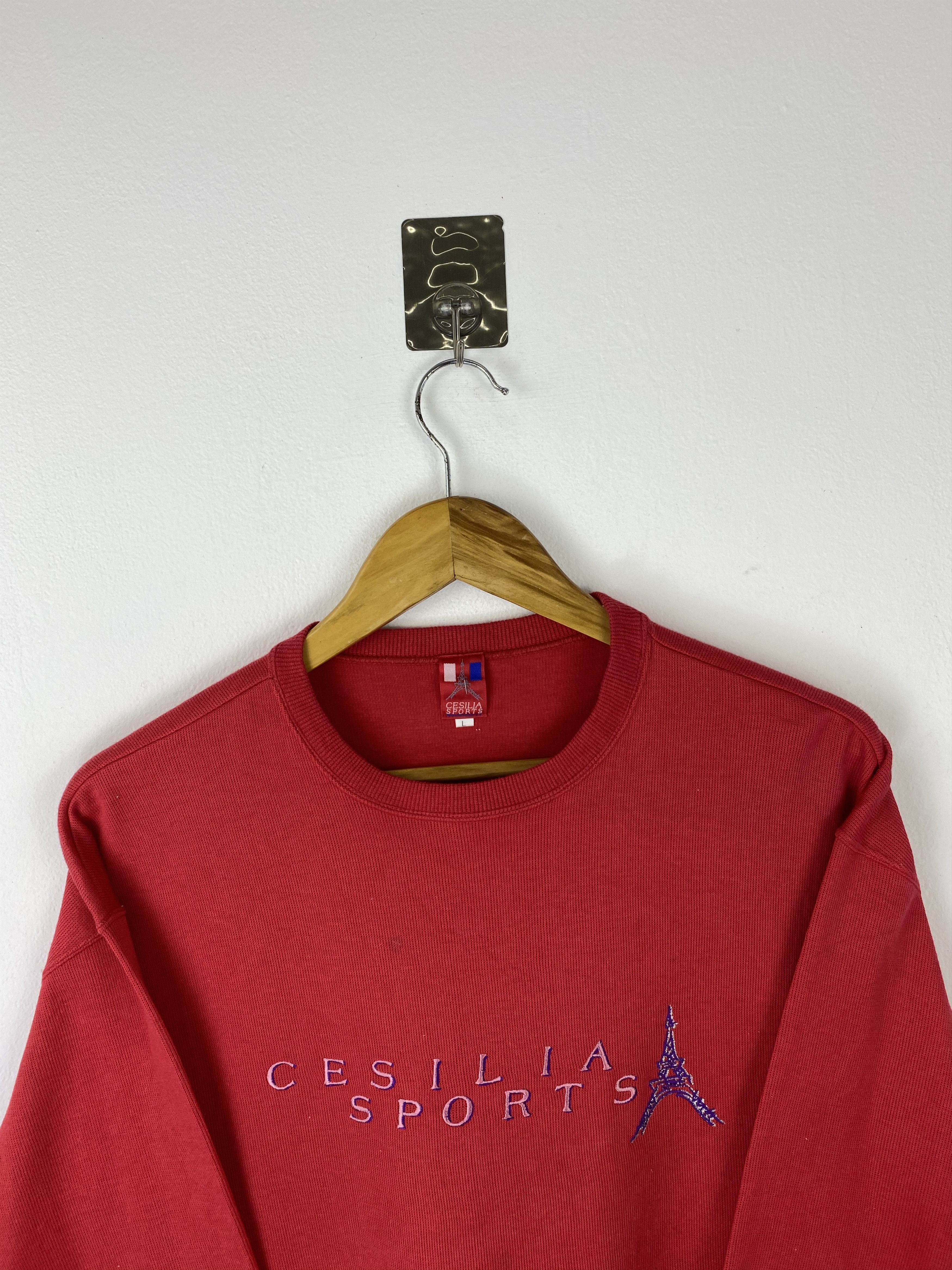 Vintage Vintage 90s Cesilia Sport Plain Crewneck Sweatshirt SH0536 Size US L / EU 52-54 / 3 - 3 Thumbnail
