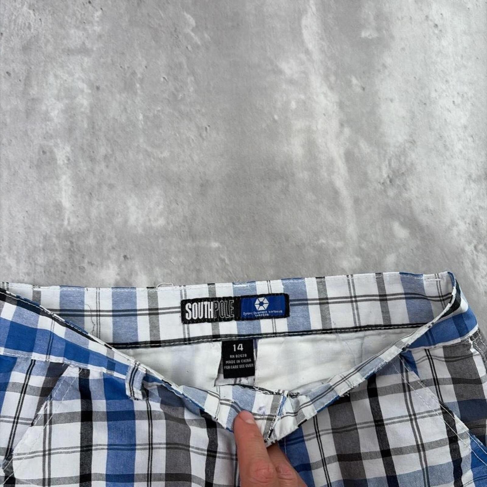 Southpole Y2K Blue Southpole Grunge Plaid Baggy Skater Shorts Size 27" / US 4 / IT 40 - 5 Thumbnail