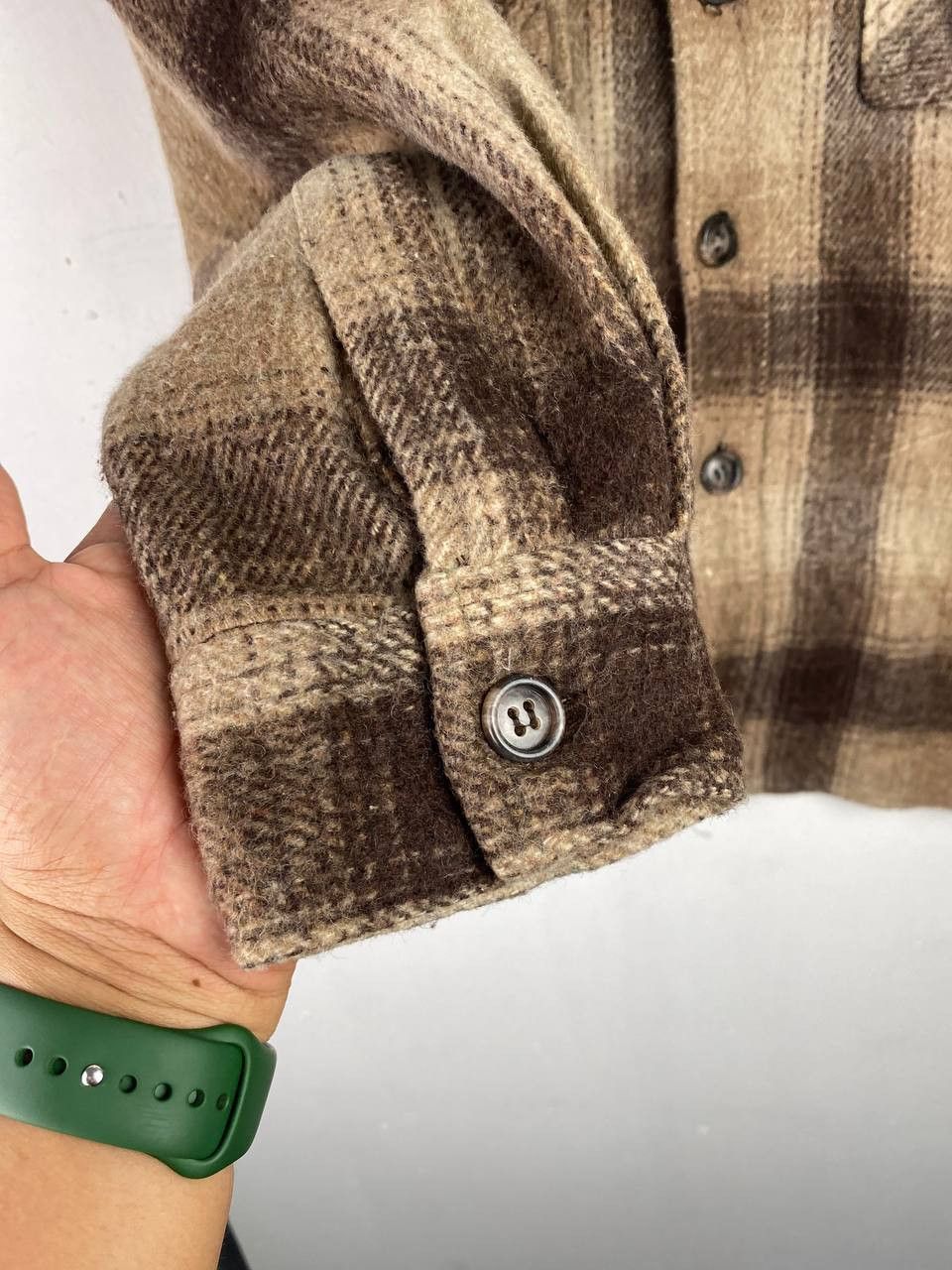 Japanese Brand vintage japanese brand wool shadow plaid flannel jacket Size US L / EU 52-54 / 3 - 4 Thumbnail