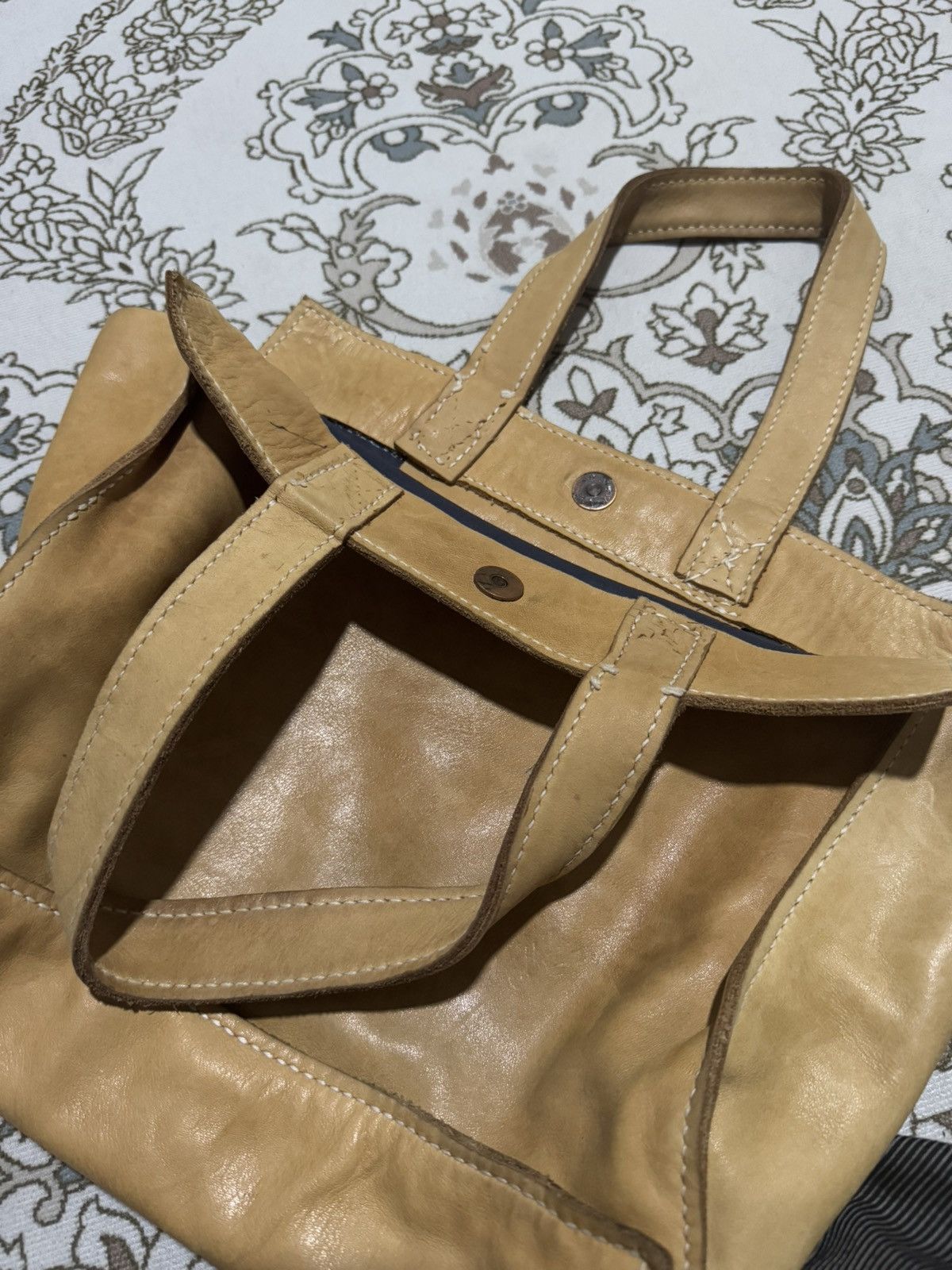Genuine Leather × Japanese Brand Genuine Leather Medium Size Tote Bag Size ONE SIZE - 2 Thumbnail