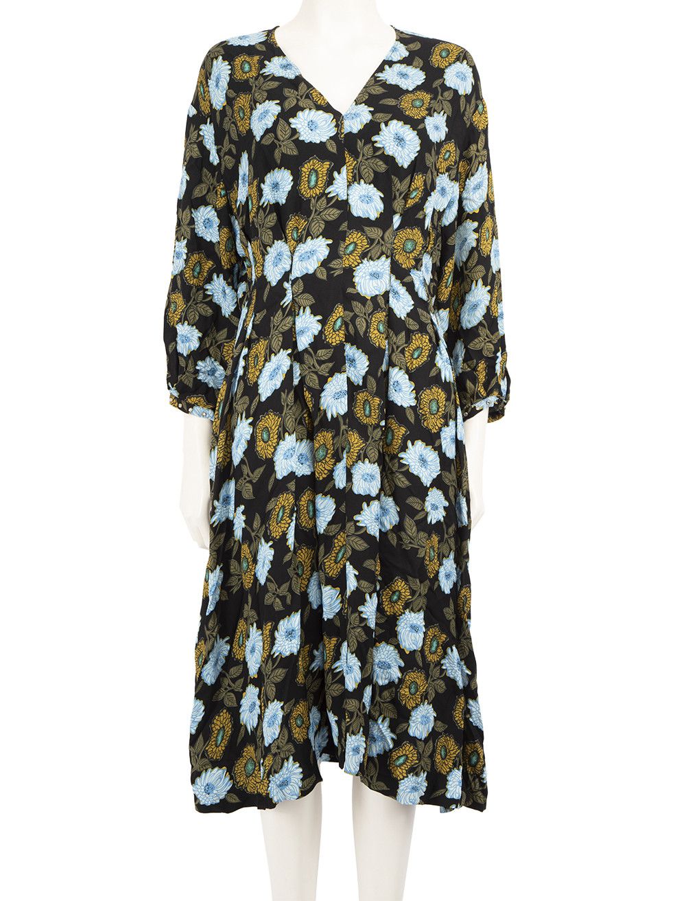 Sandro Floral V-Neck Midi Dress Size M / US 6-8 / IT 42-44 - 1 Thumbnail