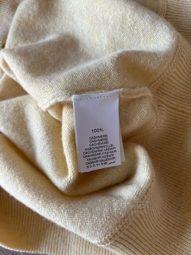 Brunello Cucinelli Brunello Cucinelli Men's light yellow cashmere sweatshirt Size US L / EU 52-54 / 3 - 6 Thumbnail
