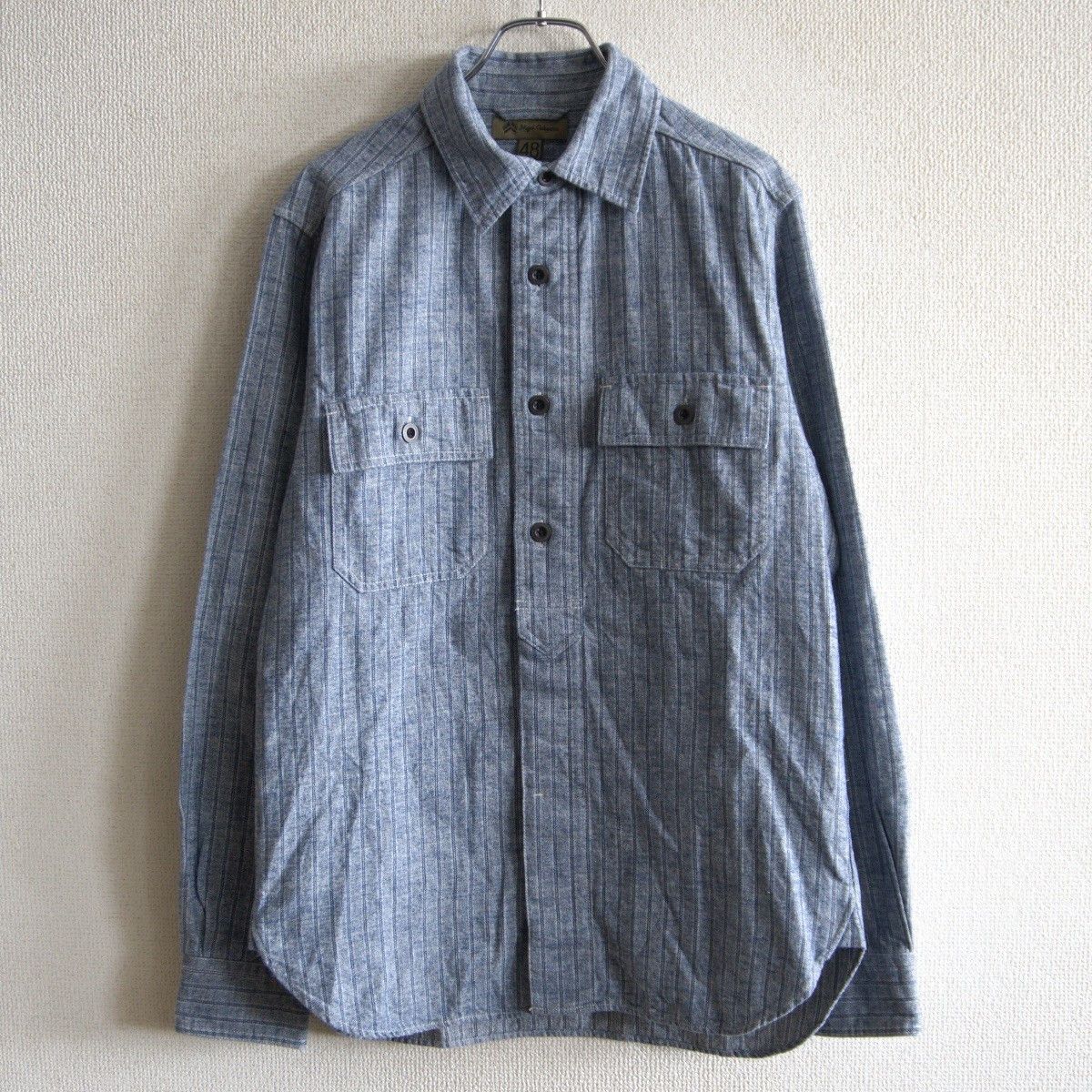 Nigel Cabourn NIGEL CABOURN Cotton Linen Stripe Work Shirt Size M Size US M / EU 48-50 / 2 - 1 Thumbnail