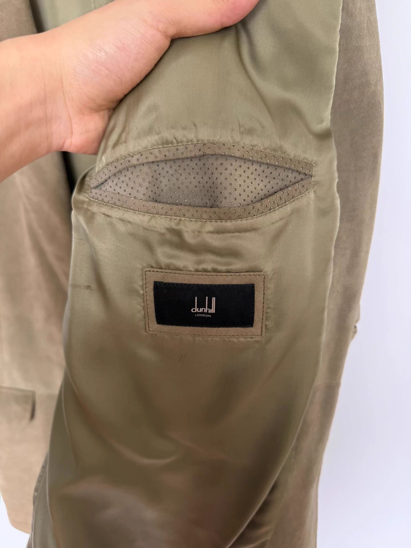 Other Dunhill Khaki Suede Leather Blazer - Size S - 95% New Size US S / EU 44-46 / 1 - 6 Thumbnail