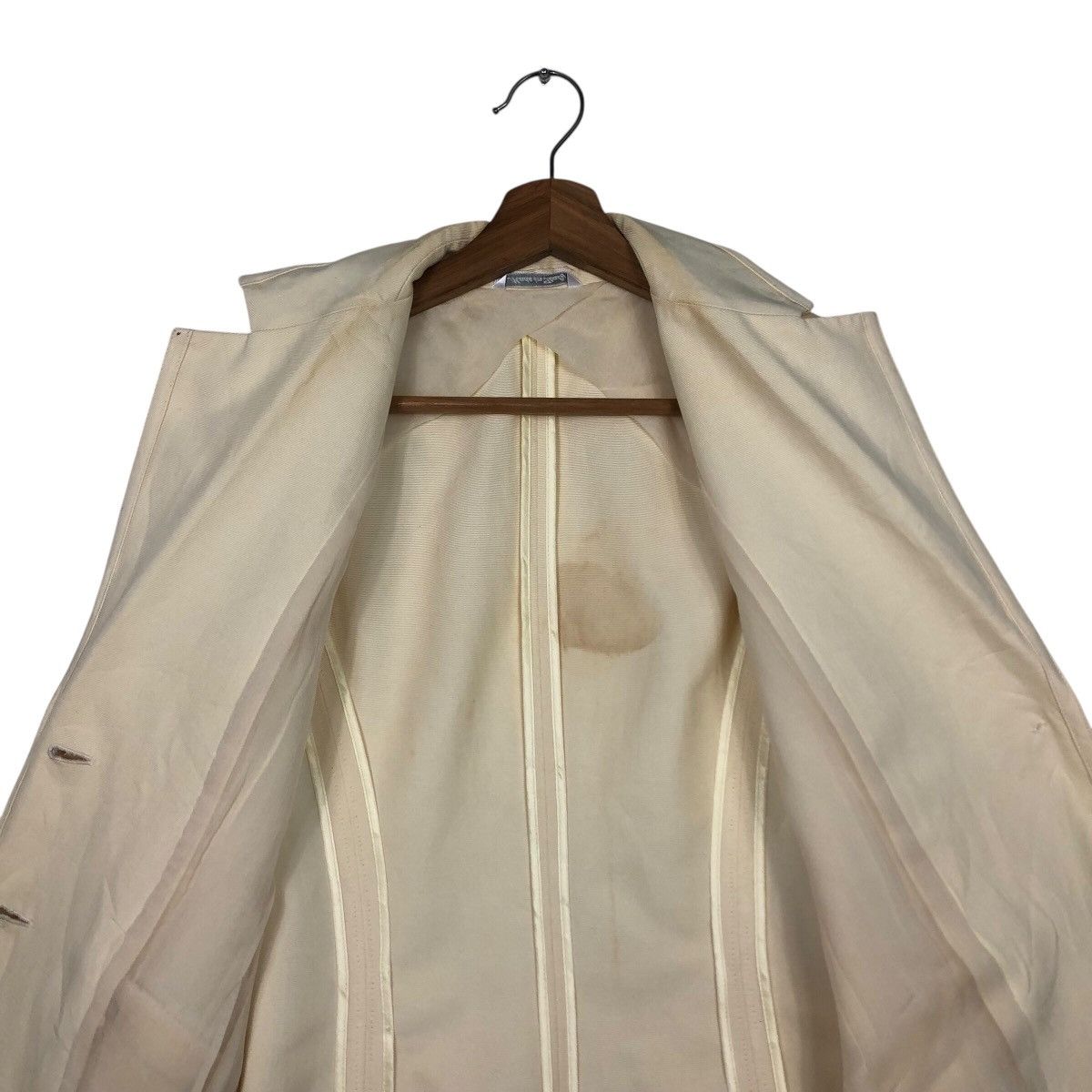 Japanese Brand Women’s Tailored Cream Blazer with Flap Pockets Max Mara Size M / US 6-8 / IT 42-44 - 15 Thumbnail