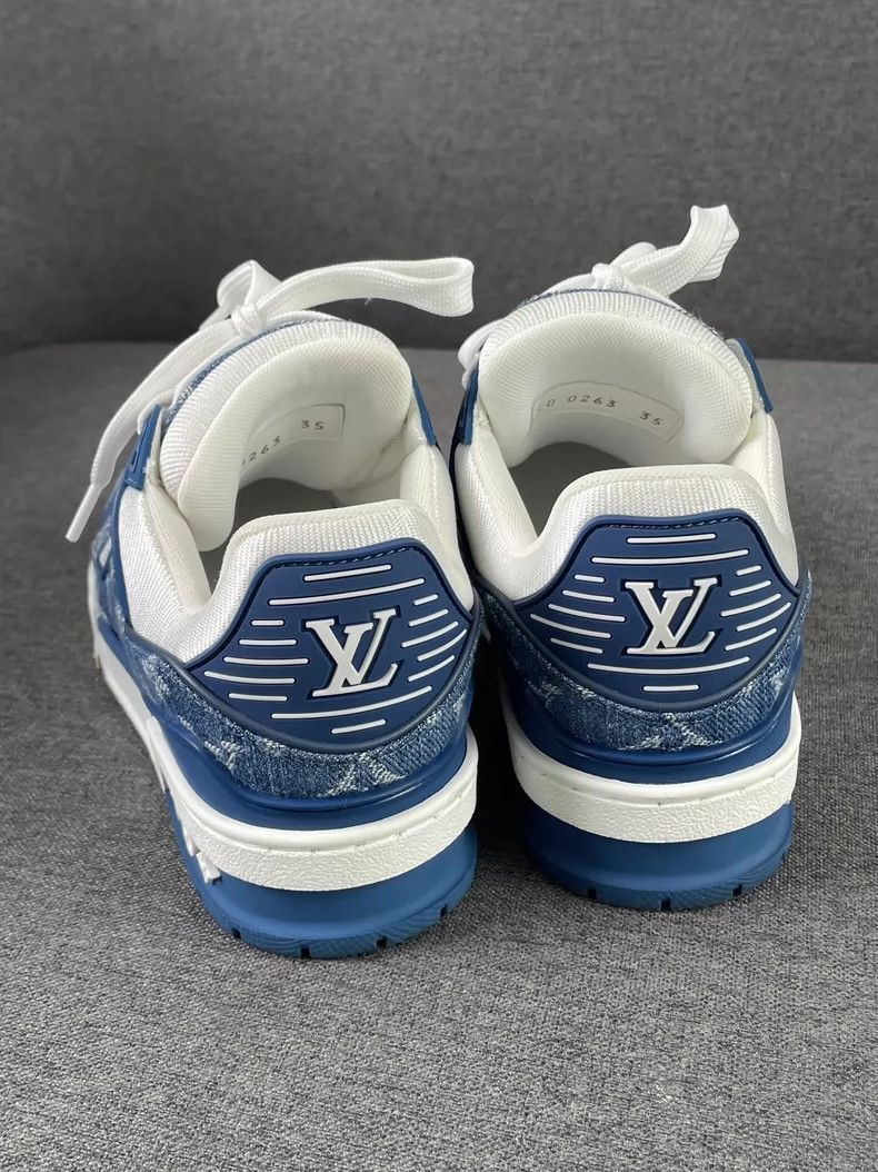 Louis Vuitton Louis Vuitton Tainer Denim Blue shoes Size US 4.5 / IT 34.5 - 3 Thumbnail