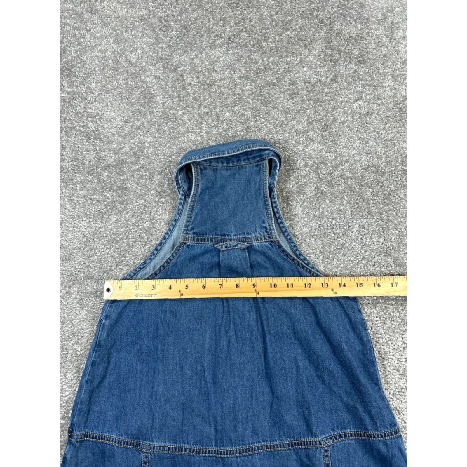 Vintage Pilcro Dress Womens Xxs Blue Cotton Denim Blouson Midi Sleeveless Button Collared Pockets Casual Branded Denim Cotton 2XS Threads Size XXS / US 00 / IT 34 - 7 Thumbnail