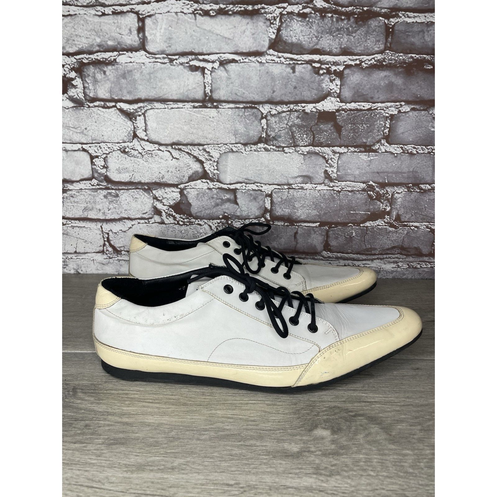 Vice Le Voice White Patent Leather Pointed Toe Oxfords Dress Shoe Size US 10.5 / EU 43-44 - 17 Thumbnail
