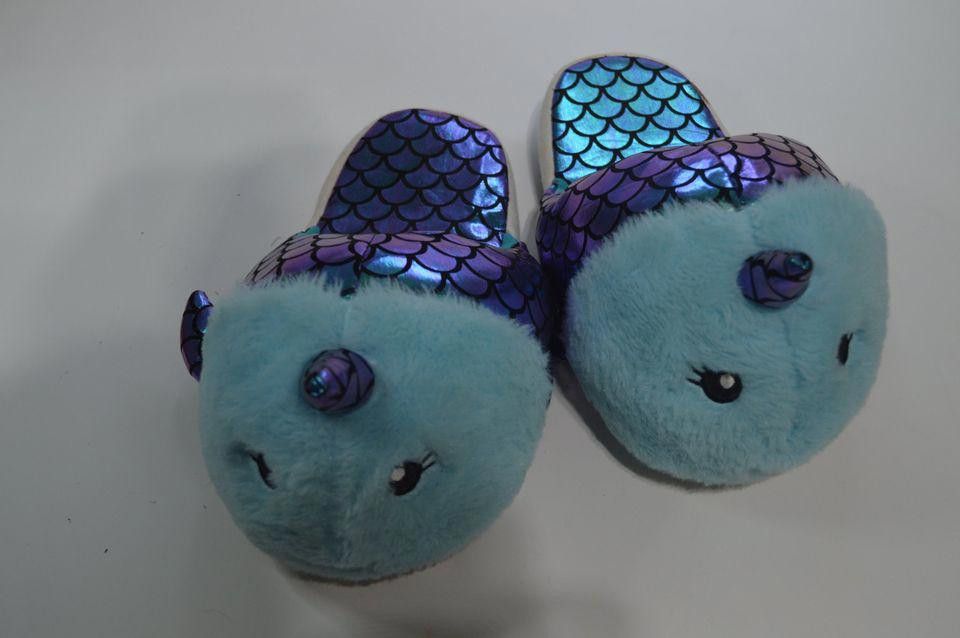 Designer Narwhal-Themed Plush Slippers (Size 5/6) - Cozy & Magical Size US 6 / IT 36 - 2 Thumbnail