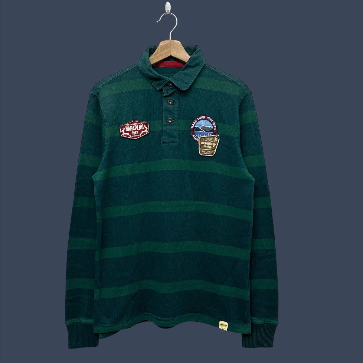 Napapijri Napapijri Stripe Long Sleeve Polo Shirt Size US M / EU 48-50 / 2 - 1 Thumbnail