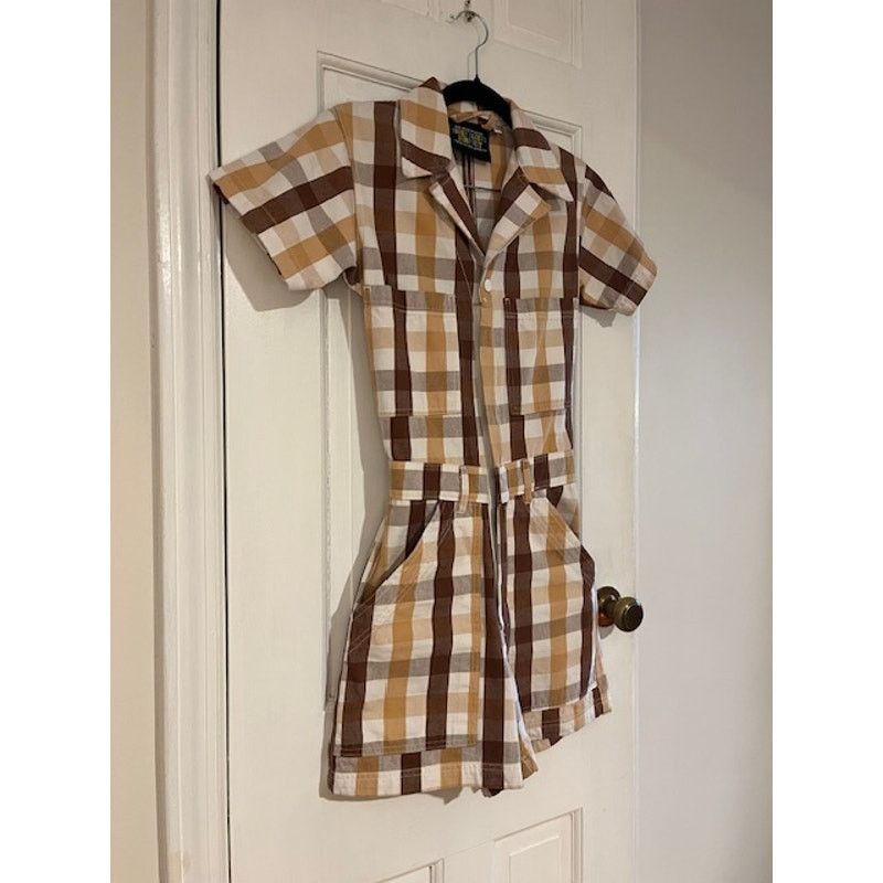 Big Bud Press Big Bud Press - 70s style gingham mini jumpsuit— size XXS Size 25" / US 0 / IT 36 - 3 Thumbnail