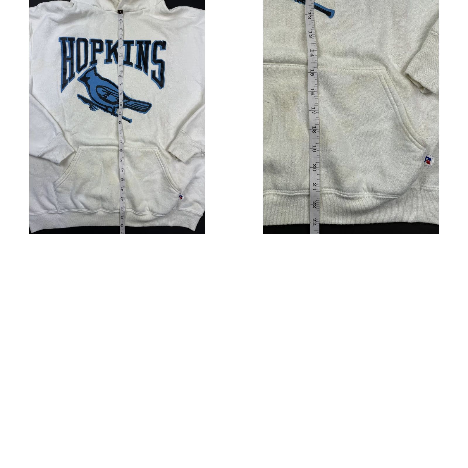 Russell Athletic VINTAGE Russell Athletic Hoodie White Mens L 80s USA Solid Heavyweight Gym Training Size US L / EU 52-54 / 3 - 8 Thumbnail