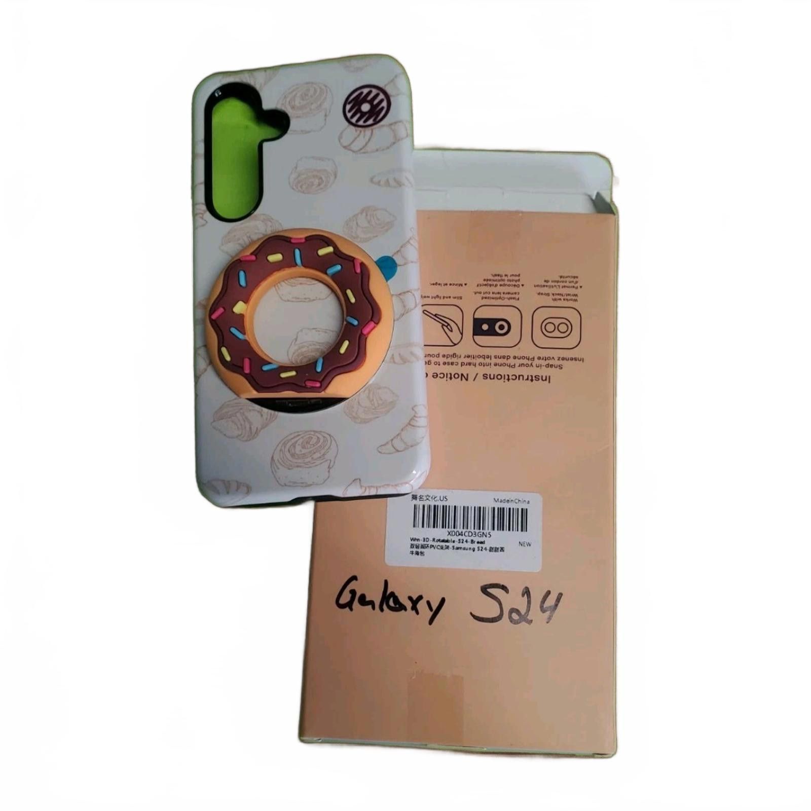 The Unbranded Brand Samsung Galaxy S24 Case w/ 3D Donut Grip Stand Size ONE SIZE - 1 Preview
