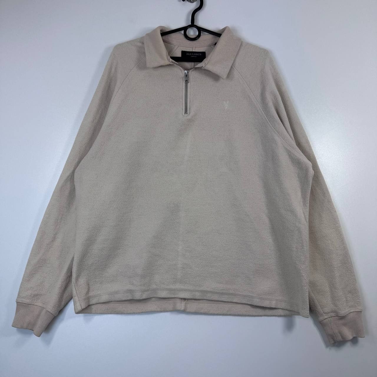 Allsaints AllSaints Half Zip Sweatshirt Beige Fleece Pullover Size M Size US M / EU 48-50 / 2 - 1 Thumbnail