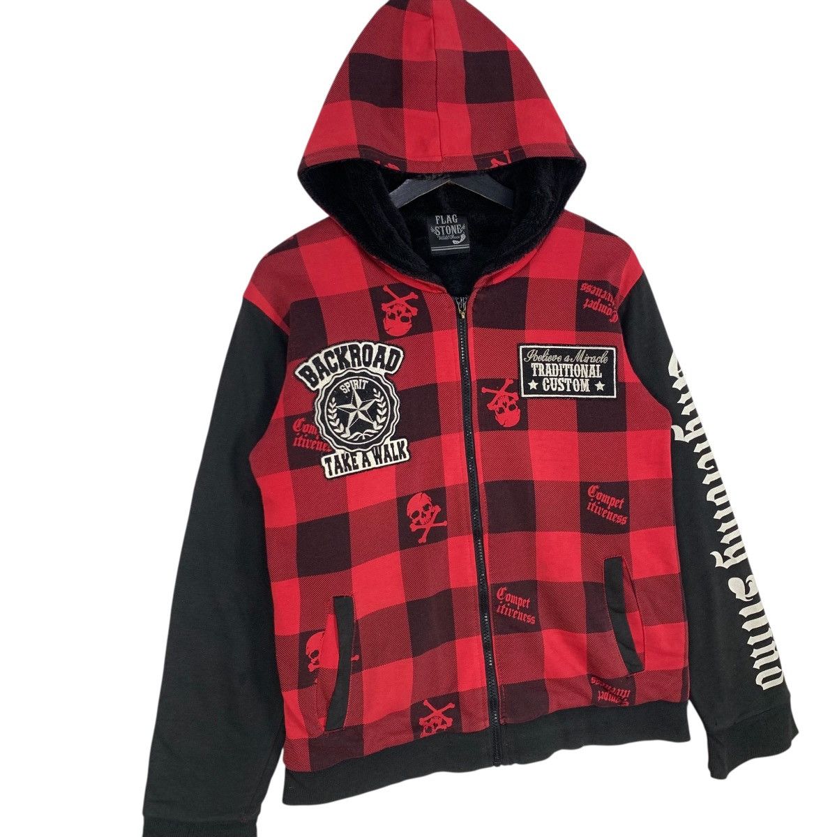 If Six Was Nine Vintage Flag Stone Japanese Brand Hoodie Big Logo Skulls Size US S / EU 44-46 / 1 - 3 Thumbnail
