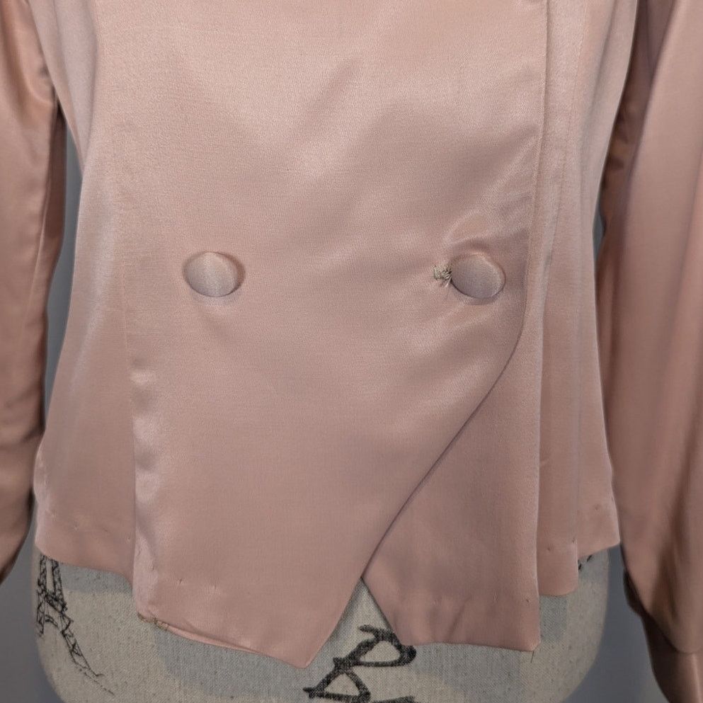 Vintage Vintage Camille Claudel Satin Double Breasted Pink Blouse Size M / US 6-8 / IT 42-44 - 11 Thumbnail