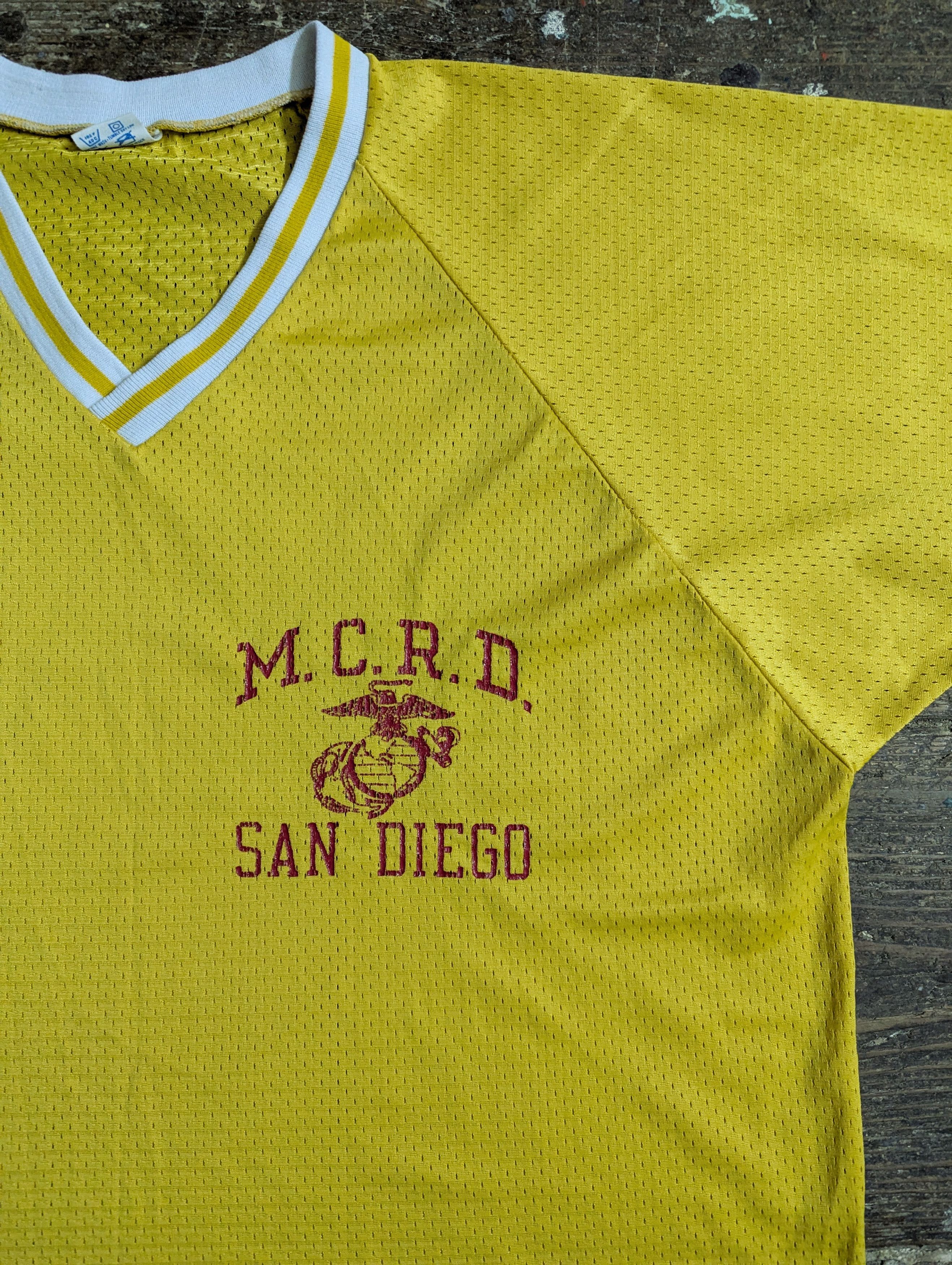 Champion 80s Champion M.C.R.D. San Diego Mesh T Shirt Size US L / EU 52-54 / 3 - 3 Thumbnail