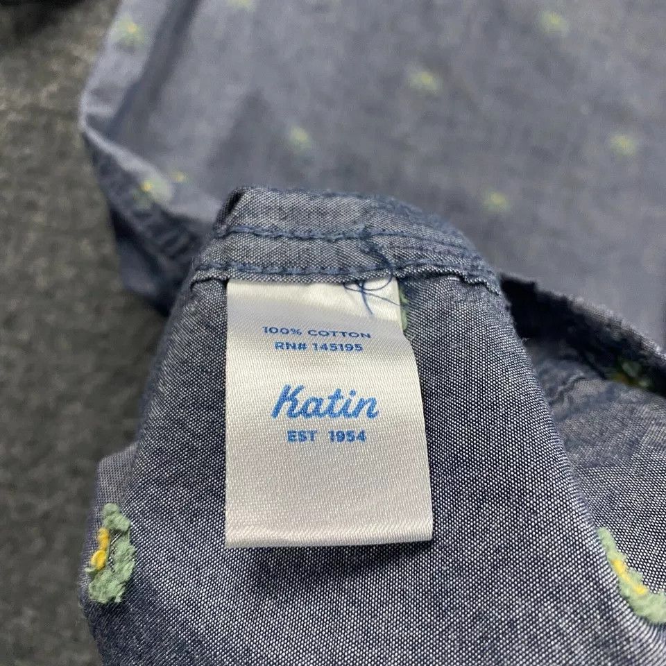 Katin Katin Shirt Mens Large Button Up Palm Trees Short Sleeve Size US L / EU 52-54 / 3 - 8 Thumbnail