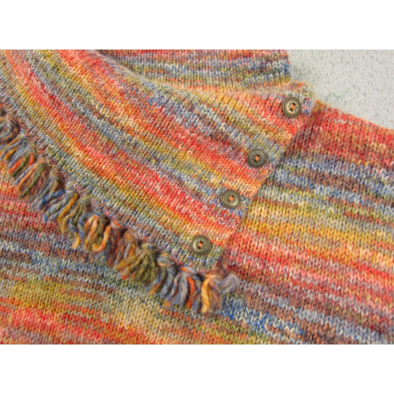 Vintage VINTAGE Alfred Dunner Sweater Women PL Orange Striped Wool Acrylic Mock Neck Long Sleeve Pullover Knit Casual 90s Womens Size L / US 10 / IT 46 - 4 Thumbnail