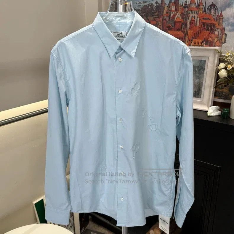 Hermes Hermes Men's Nose Pattern Shirt. Size US L / EU 52-54 / 3 - 1 Thumbnail