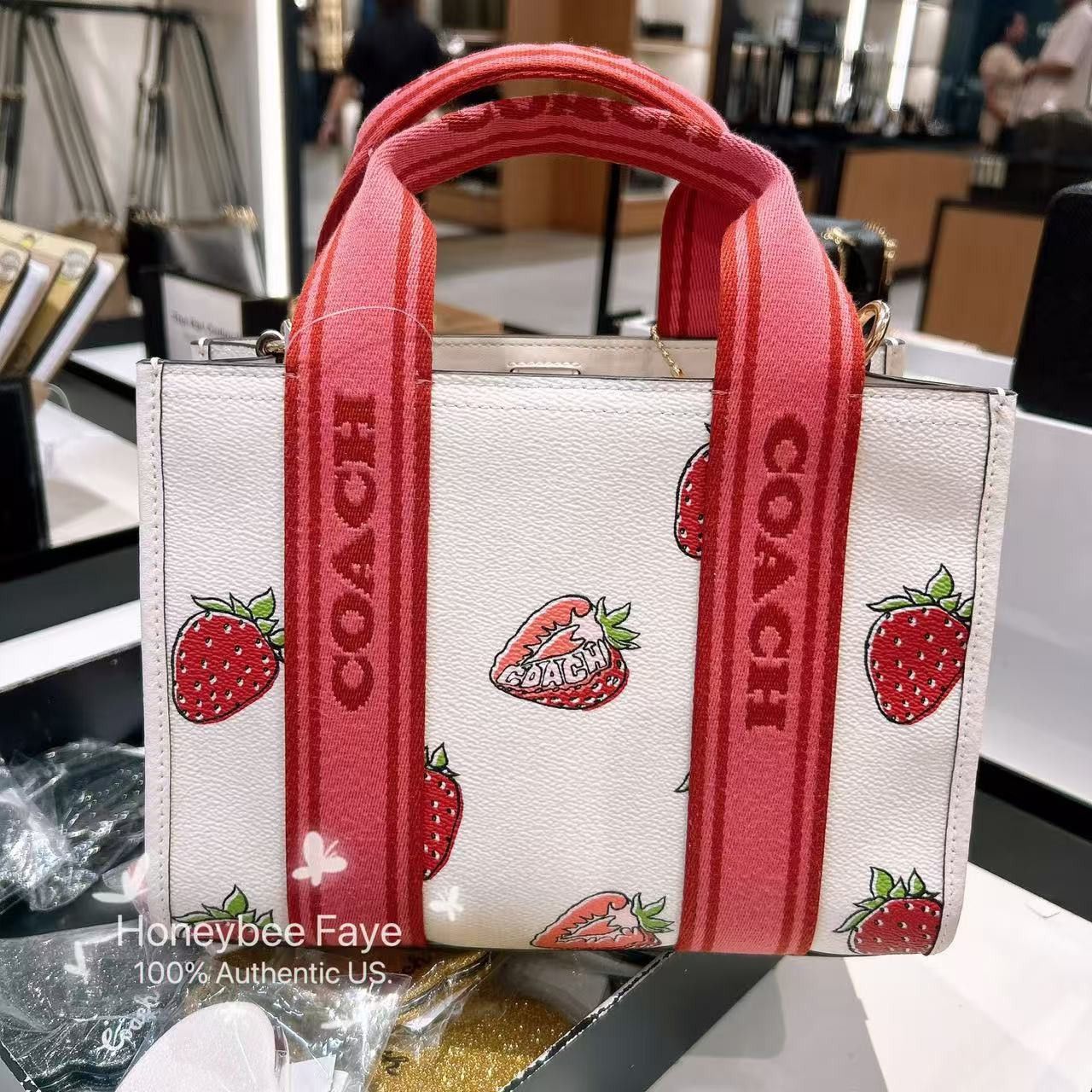 Coach Smith Tote Bag 24 With Strawberry Print CAR80 | Grailed
