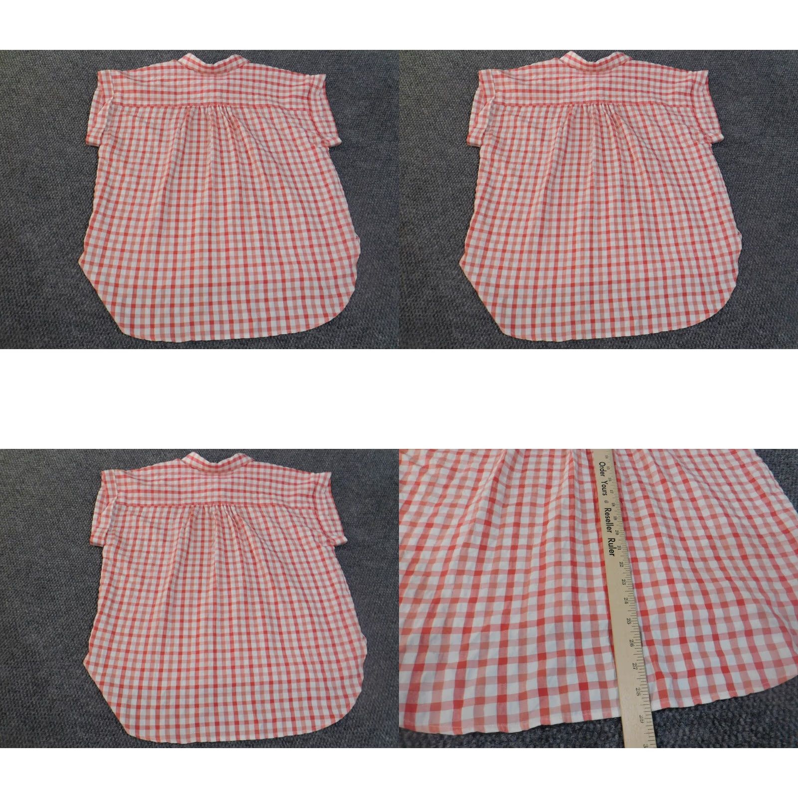 Ann Taylor Loft Petite Top pink plaid button up womens rayon polyester casual XSXL? Size XL / US 12-14 / IT 48-50 - 8 Thumbnail