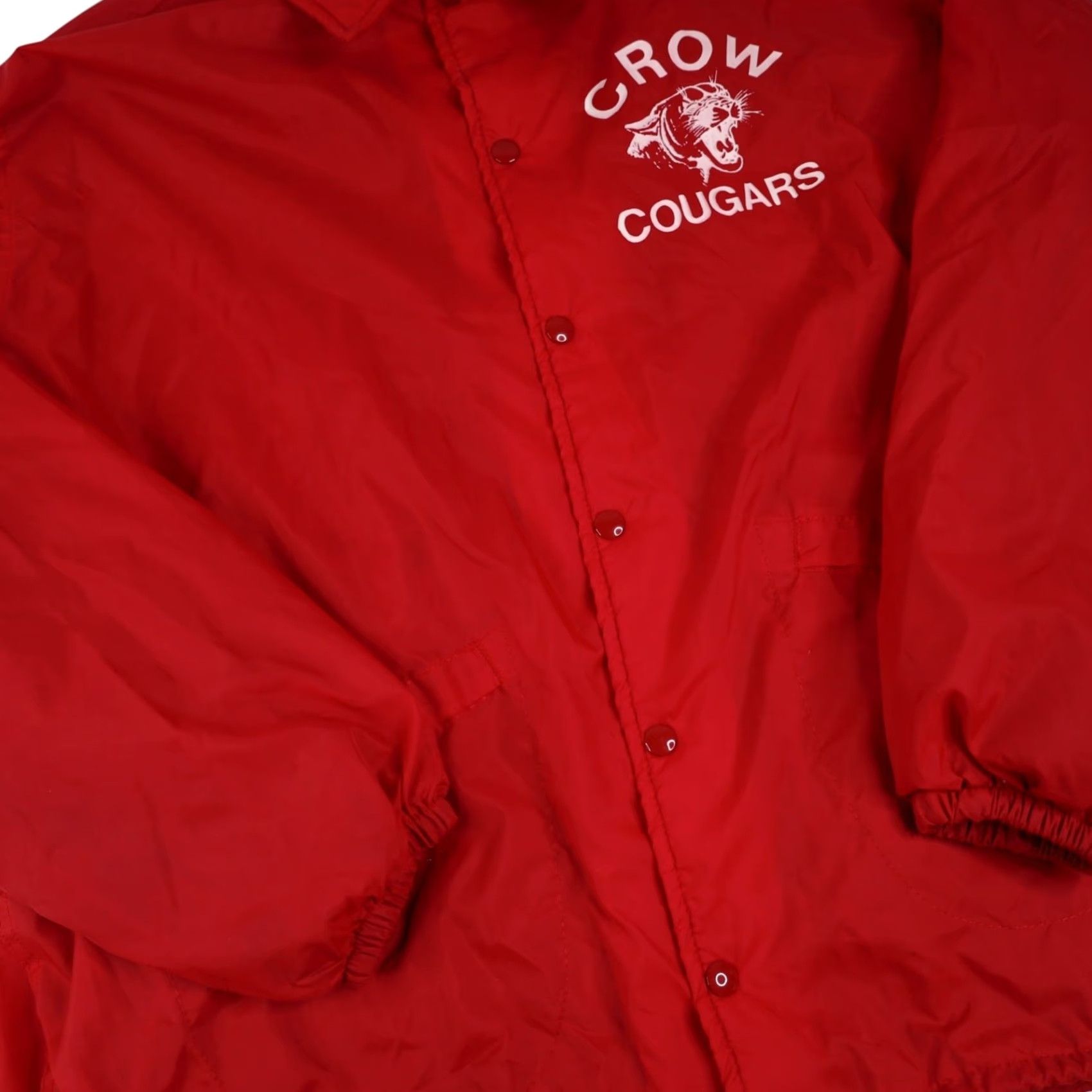 Cougar VINTAGE Playjac Crow Cougars Highschool Light Jacket Mens XL Red Windbreaker Jacket Size US XL / EU 56 / 4 - 4 Thumbnail