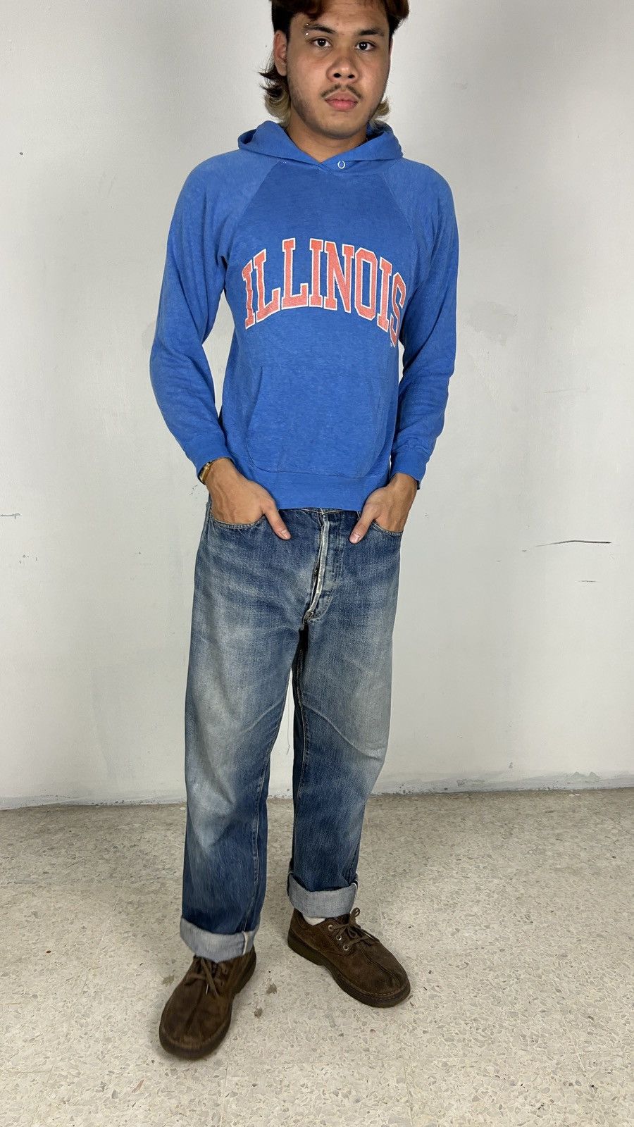 Vintage 1980s Illinois Collegiate Hoodie Size US M / EU 48-50 / 2 - 6 Thumbnail