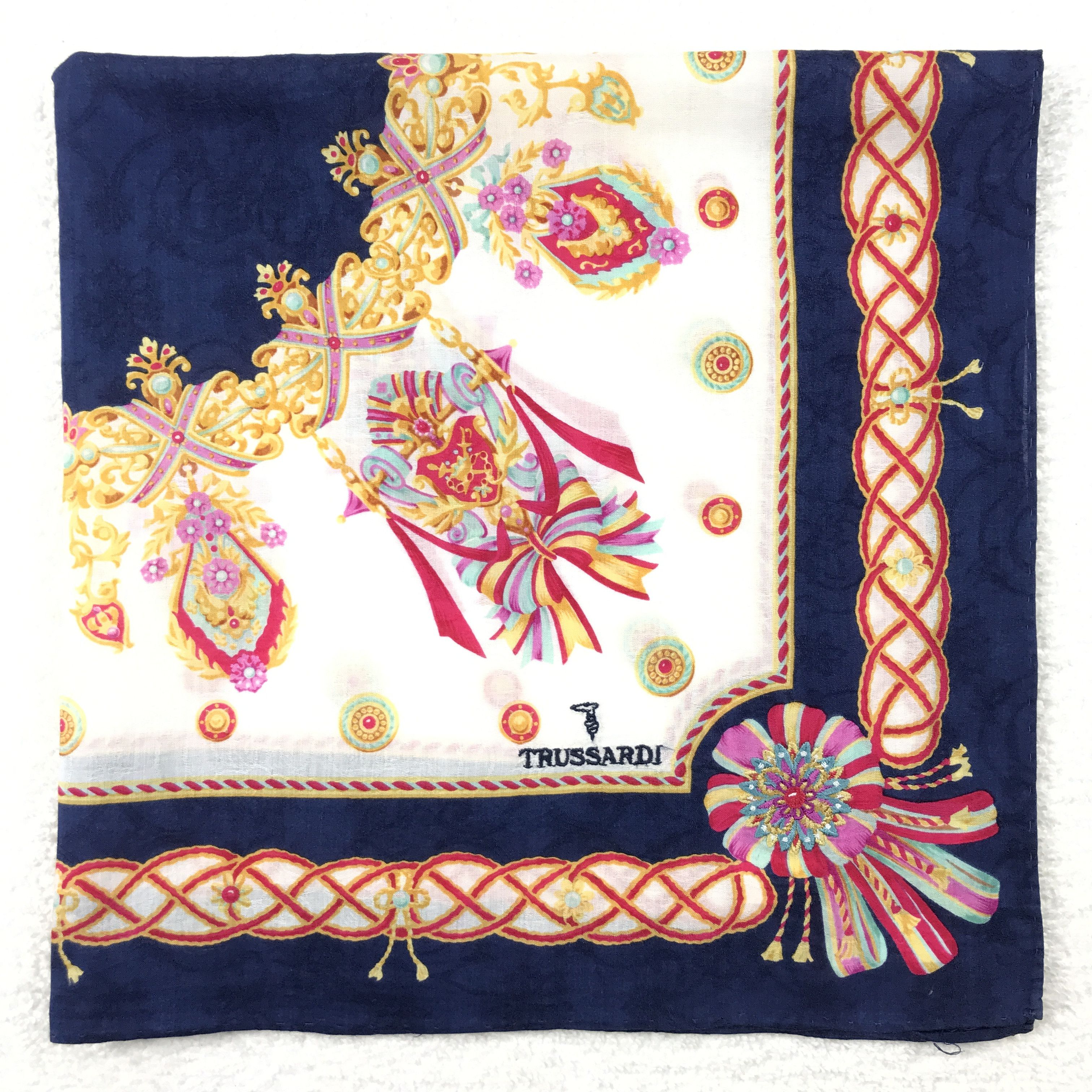 Designer × Trussardi × Vintage Vintage Trussardi Bandana Neckerchief Handkerchief Size ONE SIZE - 2 Thumbnail