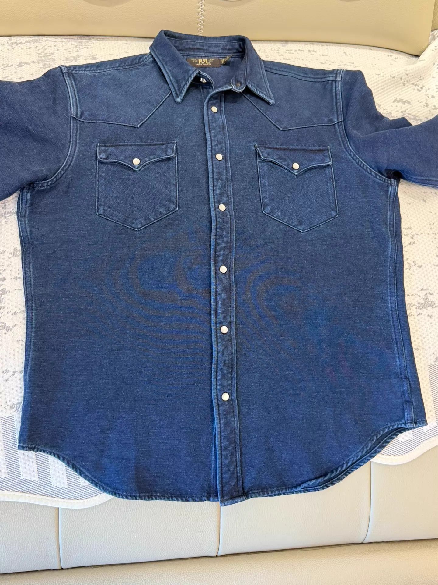 Polo Ralph Lauren Ralph Lauren Double RL FW25 Men's Long Sleeve Denim Shirt L Size US L / EU 52-54 / 3 - 4 Thumbnail