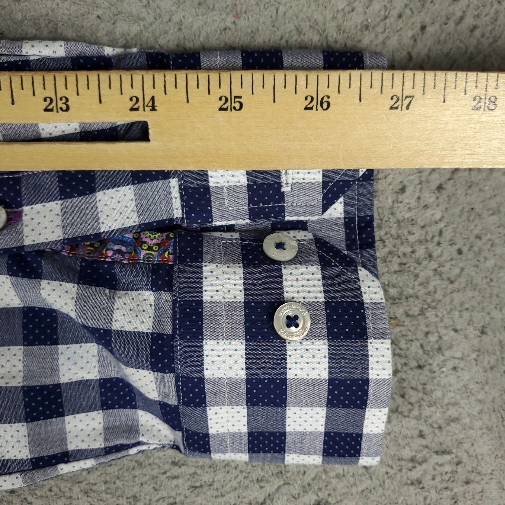 Robert Graham Robert Graham Shirt Mens XL Blue Check Tailored Fit Button-Up Long Sleeve Size US XL / EU 56 / 4 - 6 Thumbnail