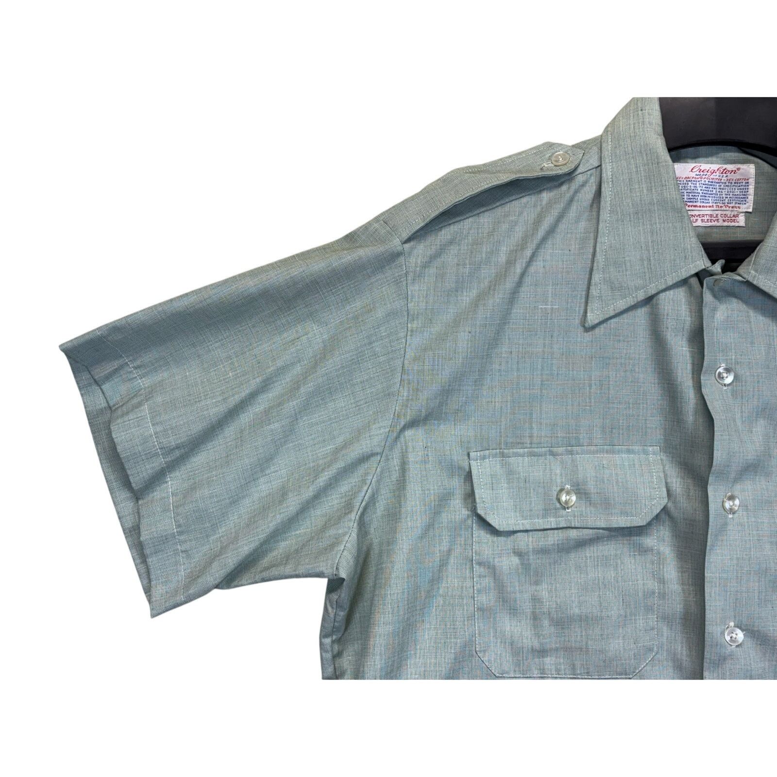 Creighton Vintage Creighton USA Work Shirt Short Sleeve Button Up Size US XL / EU 56 / 4 - 6 Thumbnail