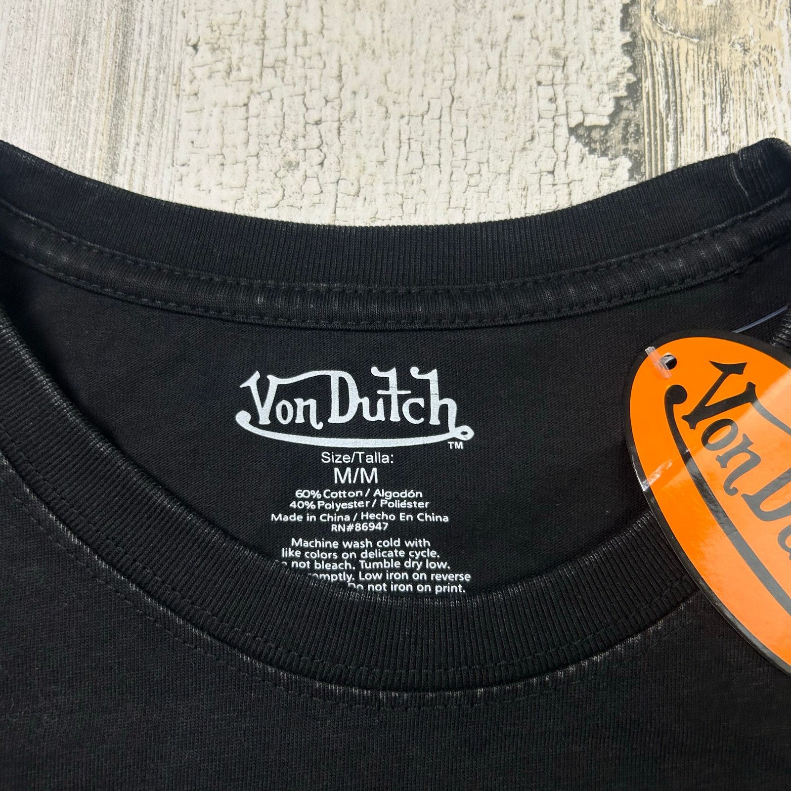 Von Dutch Von Dutch T-Shirt Skull "Open Your Mind" Black Y2K Medium Size US M / EU 48-50 / 2 - 2 Thumbnail