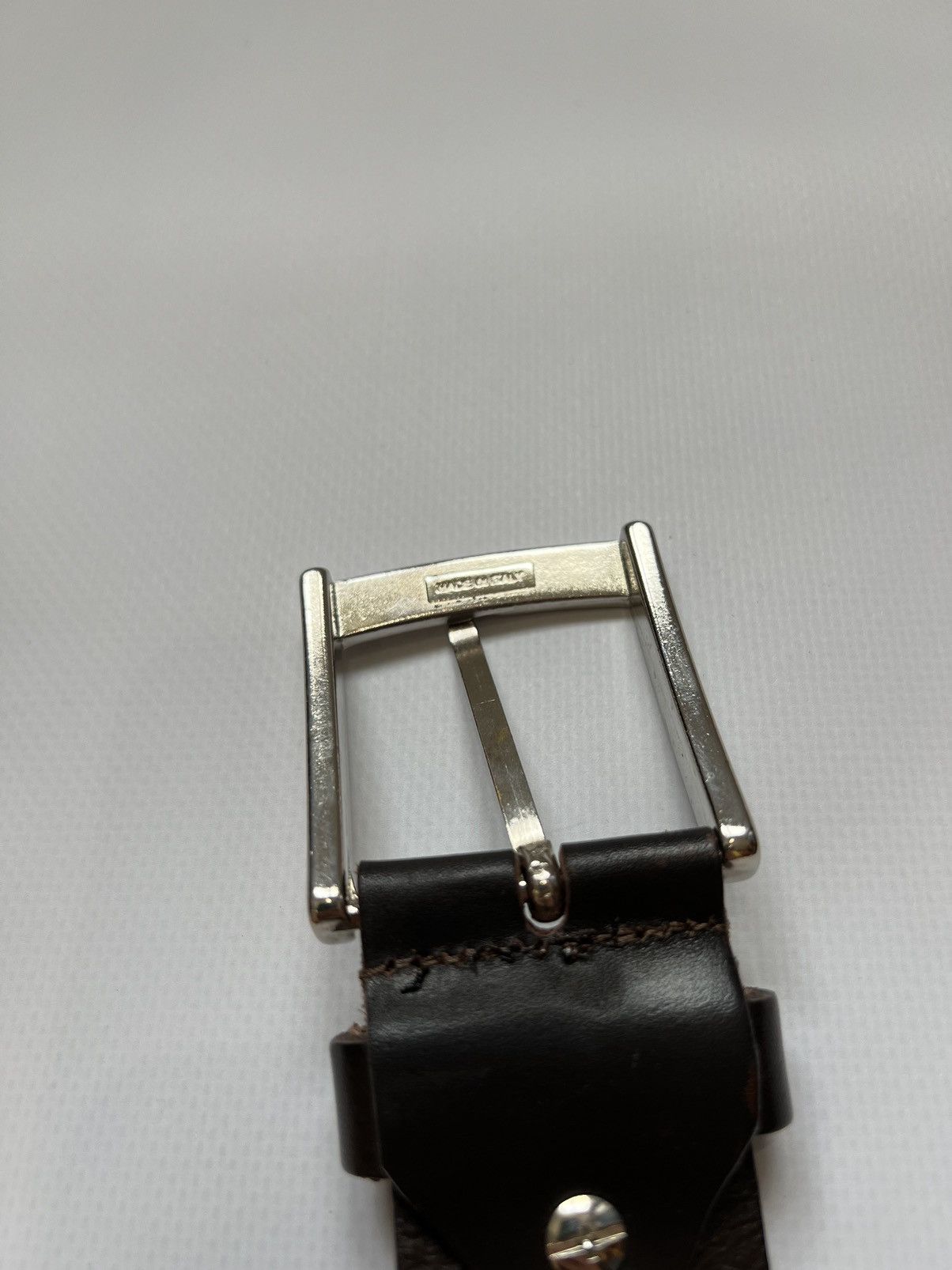 Vera Pelle Vera Pelle Brown Leather Belt Size ONE SIZE - 4 Thumbnail