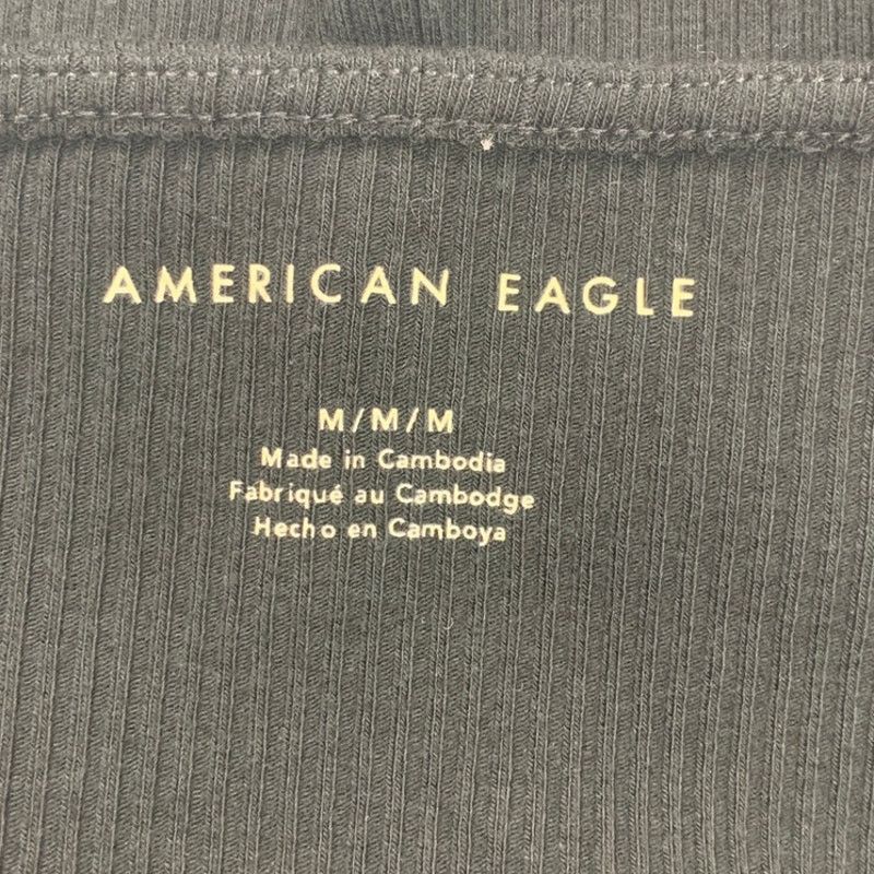 American Eagle Outfitters New American Eagle Womens Medium Black Snap Closure Bodysuit Size M / US 6-8 / IT 42-44 - 3 Thumbnail