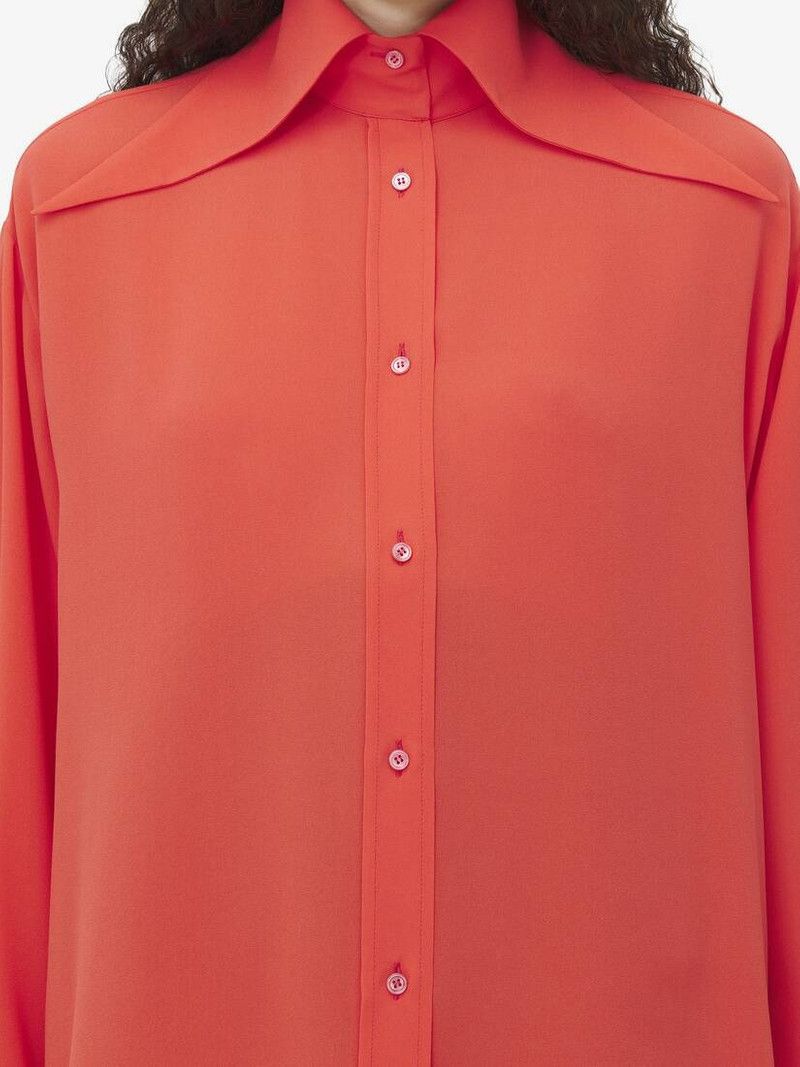 Alexander McQueen o1srvl11e0226 Exaggerated Collar Shirt In Coral Size M / US 6-8 / IT 42-44 - 5 Thumbnail