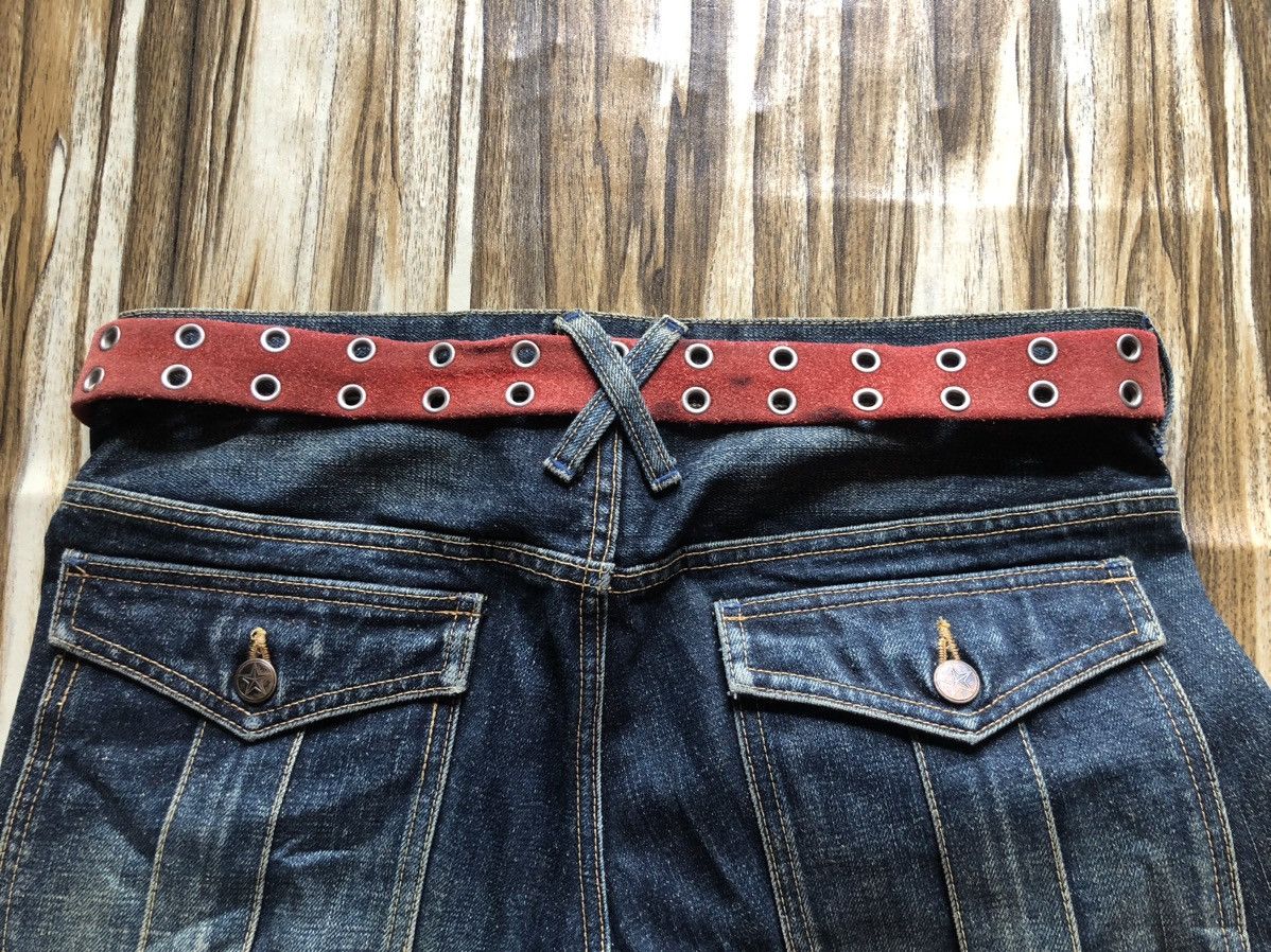 Skull Jeans by an Alchemist “Grommet” red suede belt punk seditionaries alchemists Size ONE SIZE - 2 Thumbnail