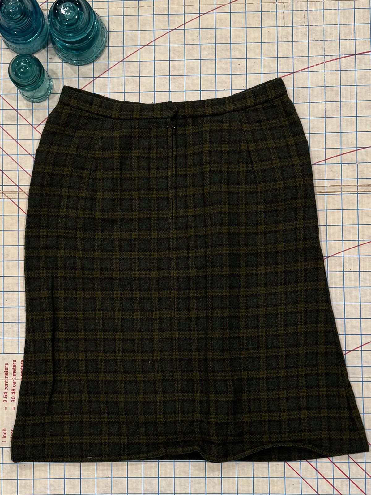 Pendleton Vintage Pendleton Wool Plaid Skirt Size 16 Made in USA Green Size 38" / US 16 / IT 52 - 7 Thumbnail