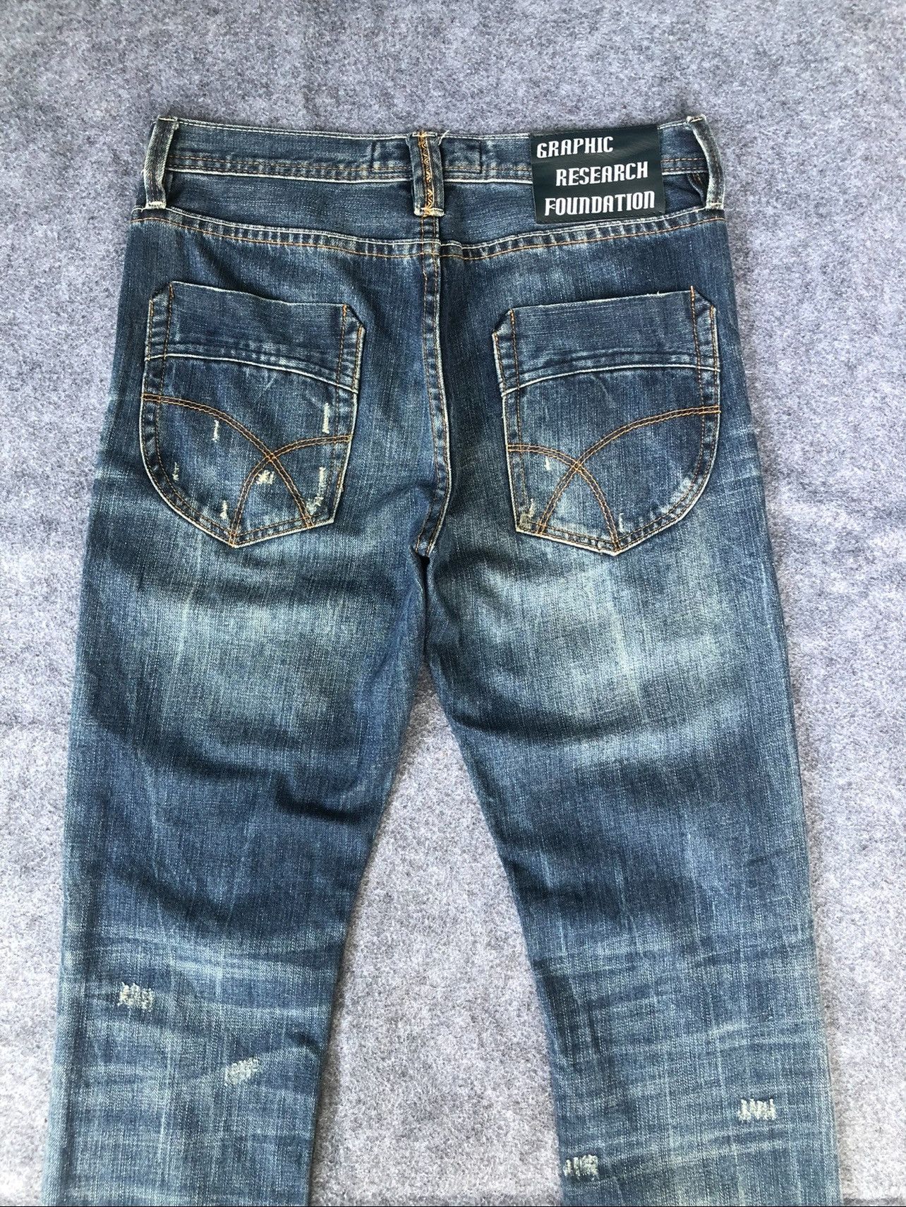 Japanese Brand Last Drop🔥🔥GRF Graphic Research Foundation Distressed Denim Size US 31 - 1 Thumbnail