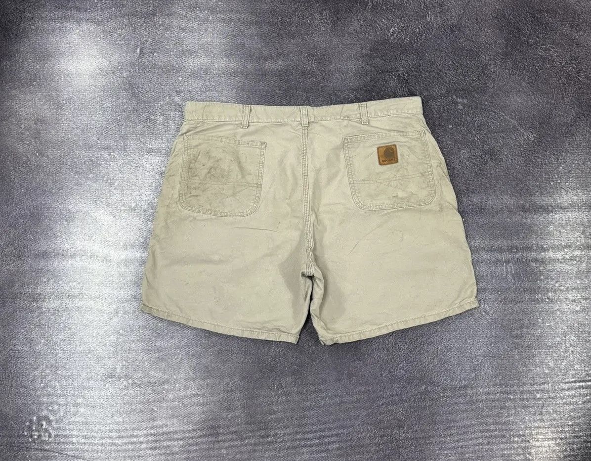 Carhartt × Vintage Vintage Carhartt USA Work Hype Beige Baggy Shorts Size US 40 / EU 56 - 1 Thumbnail