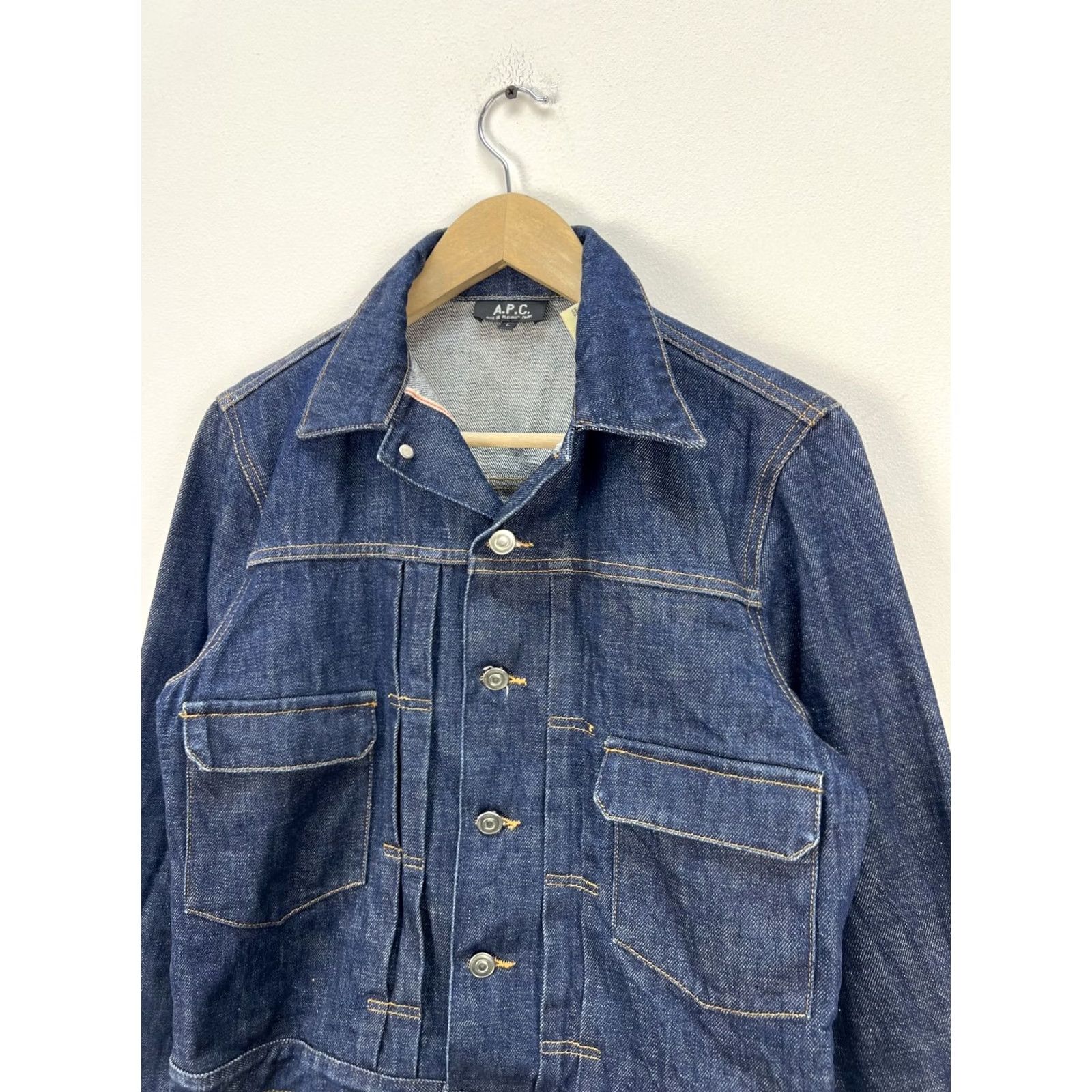 A.P.C. A.P.C. Denim Jacket Cropped Women's L Indigo 90s Vintage Trucker Jeans Jacket Denim Size 36" / US 14 / IT 50 - 2 Thumbnail