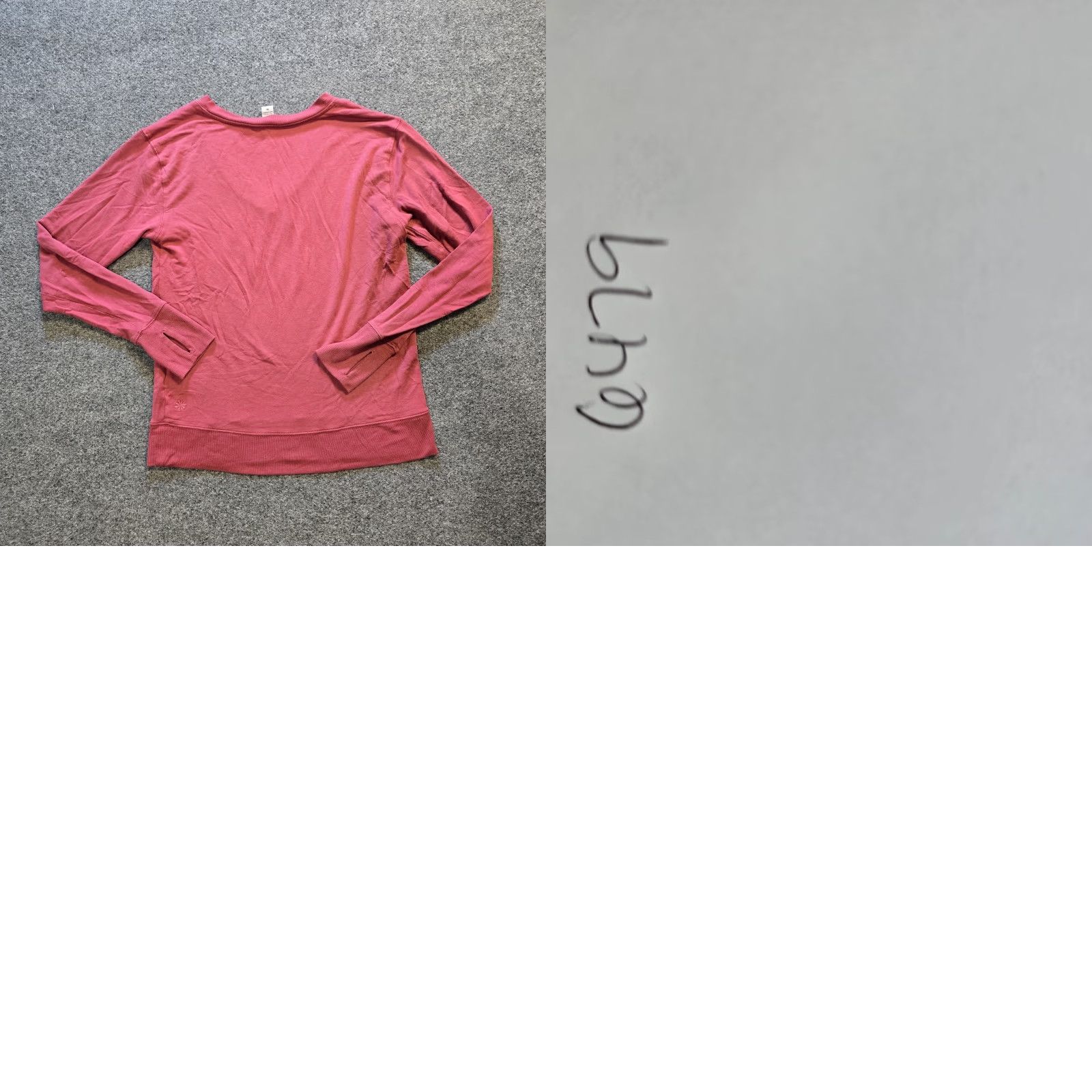 Athleta Athleta Top Womens Medium Pink V-Neck Long Sleeve Stretch Casual Shirt Size M / US 6-8 / IT 42-44 - 8 Thumbnail