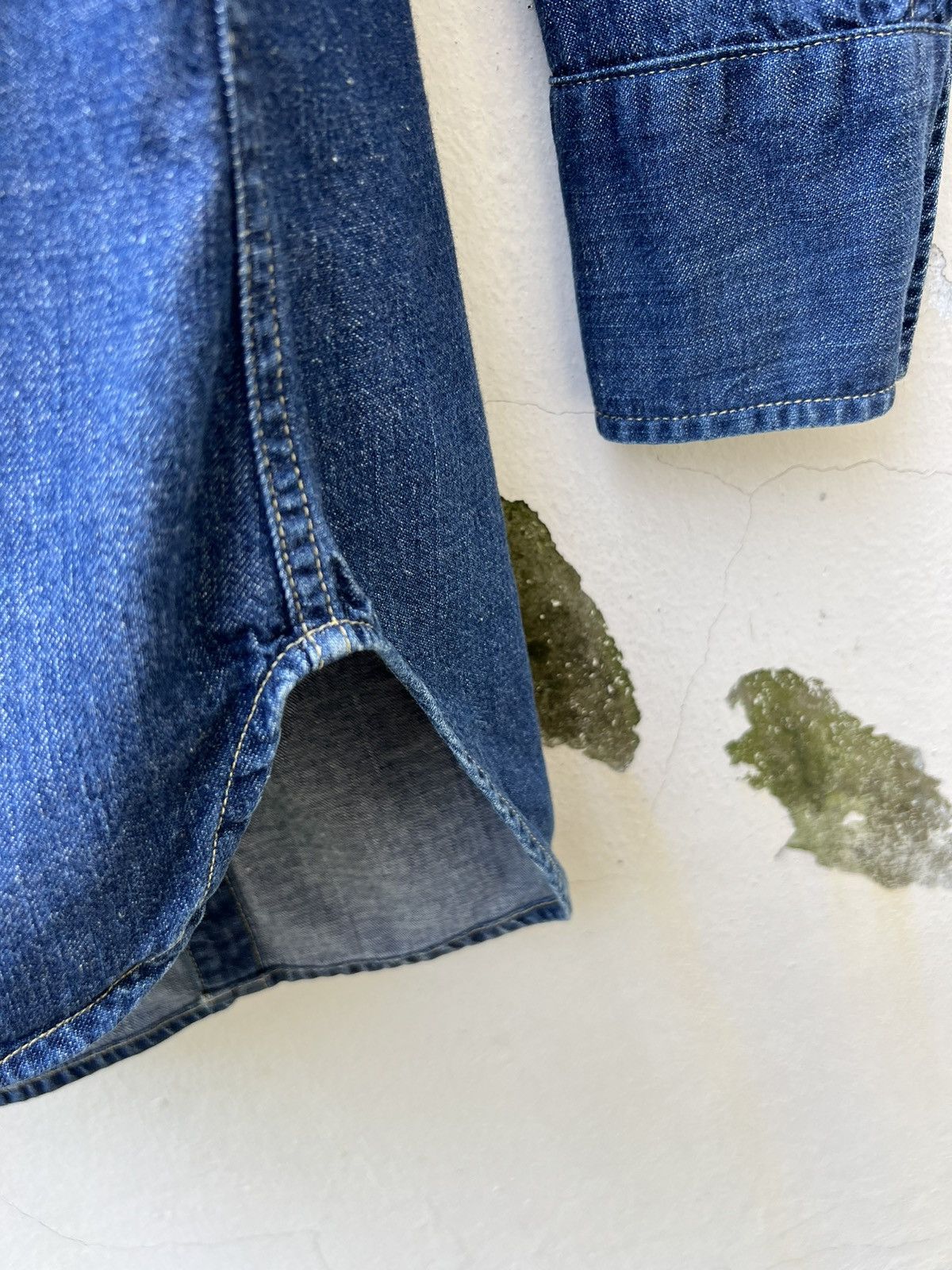 Levi's Vintage Clothing × Vintage Vintage 2000 LVC Levi’s Short Horn Denim Western Shirt Size US M / EU 48-50 / 2 - 19 Thumbnail
