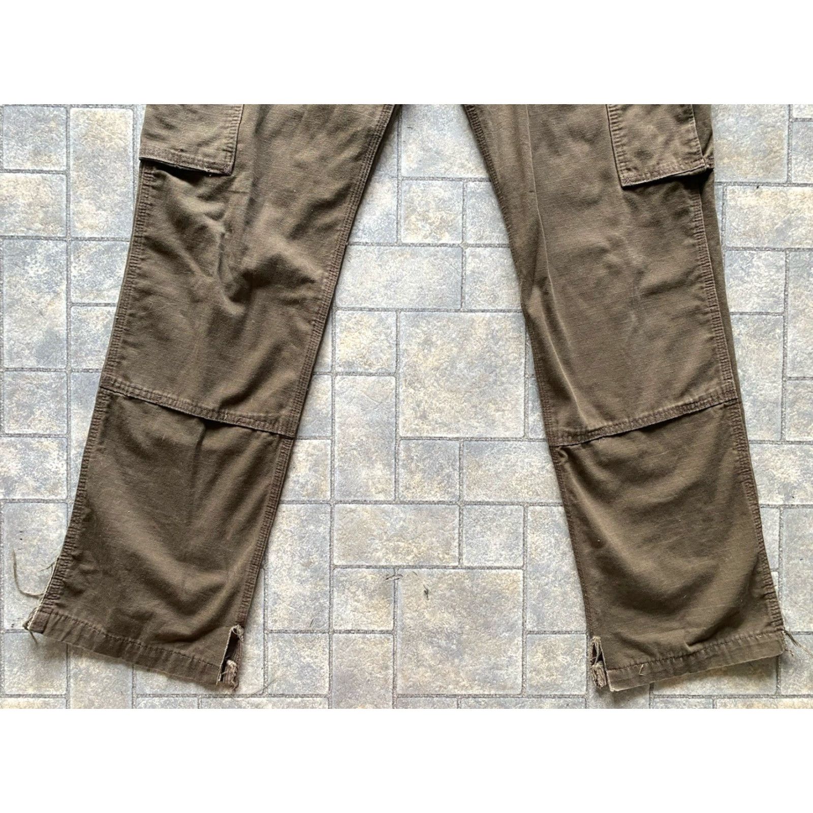 Carhartt Carhartt Pants Men’s 35x34 Brown Flaws Damage Wear Double Knee B342 DFE Size US 35 - 2 Thumbnail
